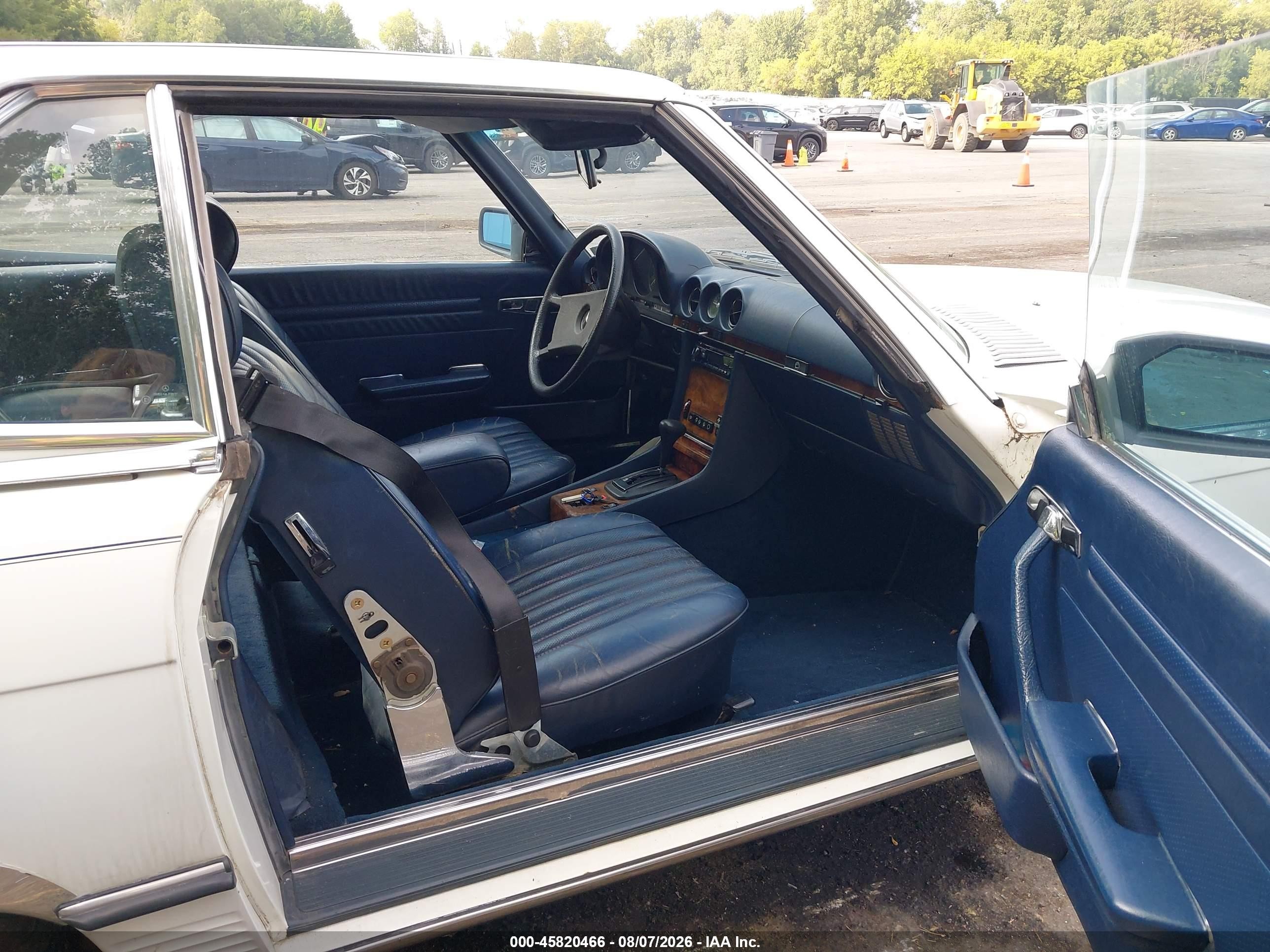 1985 Mercedes-benz 380 Sl White vin: WDBBA45C4FA016851