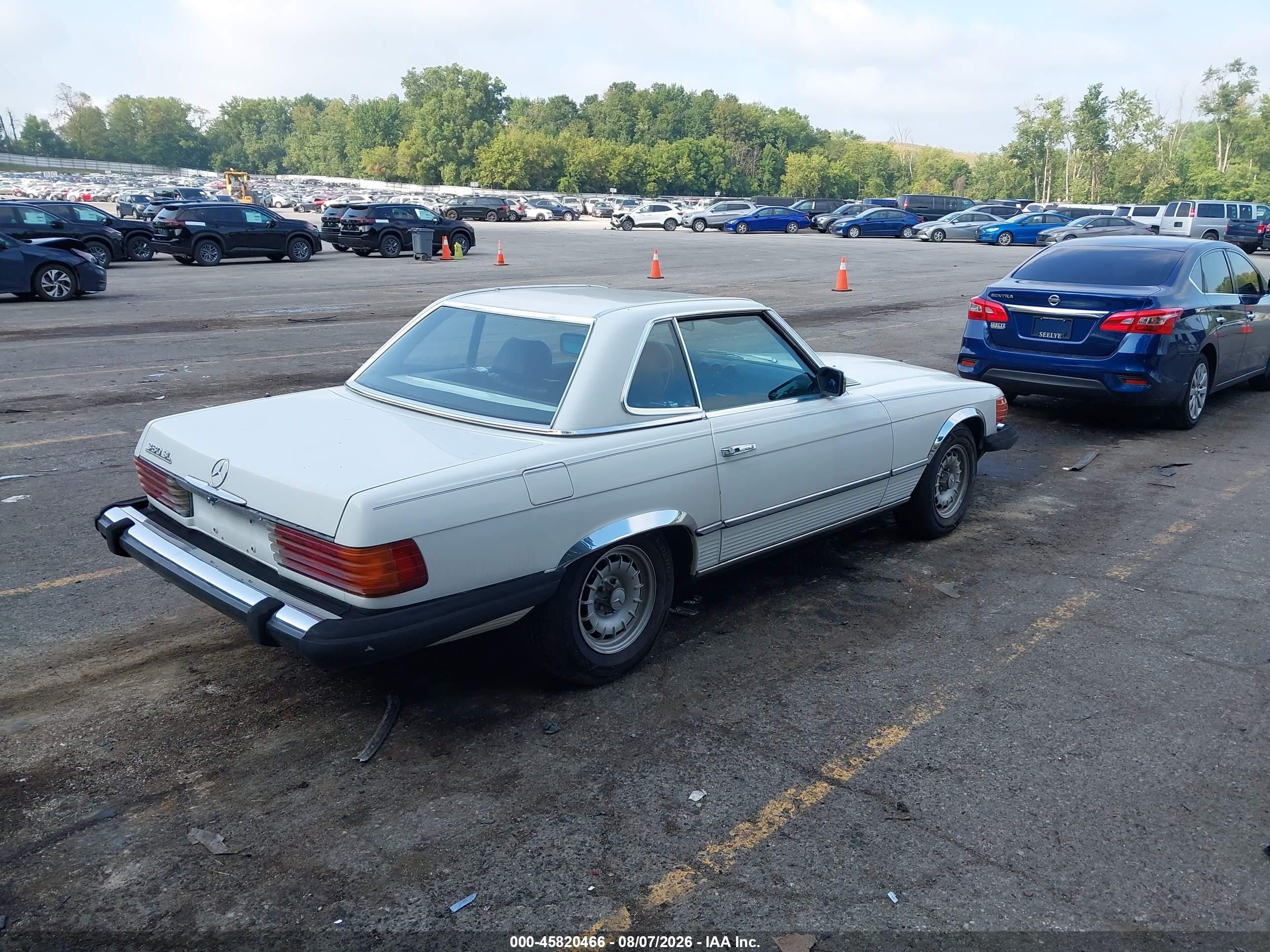 1985 Mercedes-benz 380 Sl White vin: WDBBA45C4FA016851