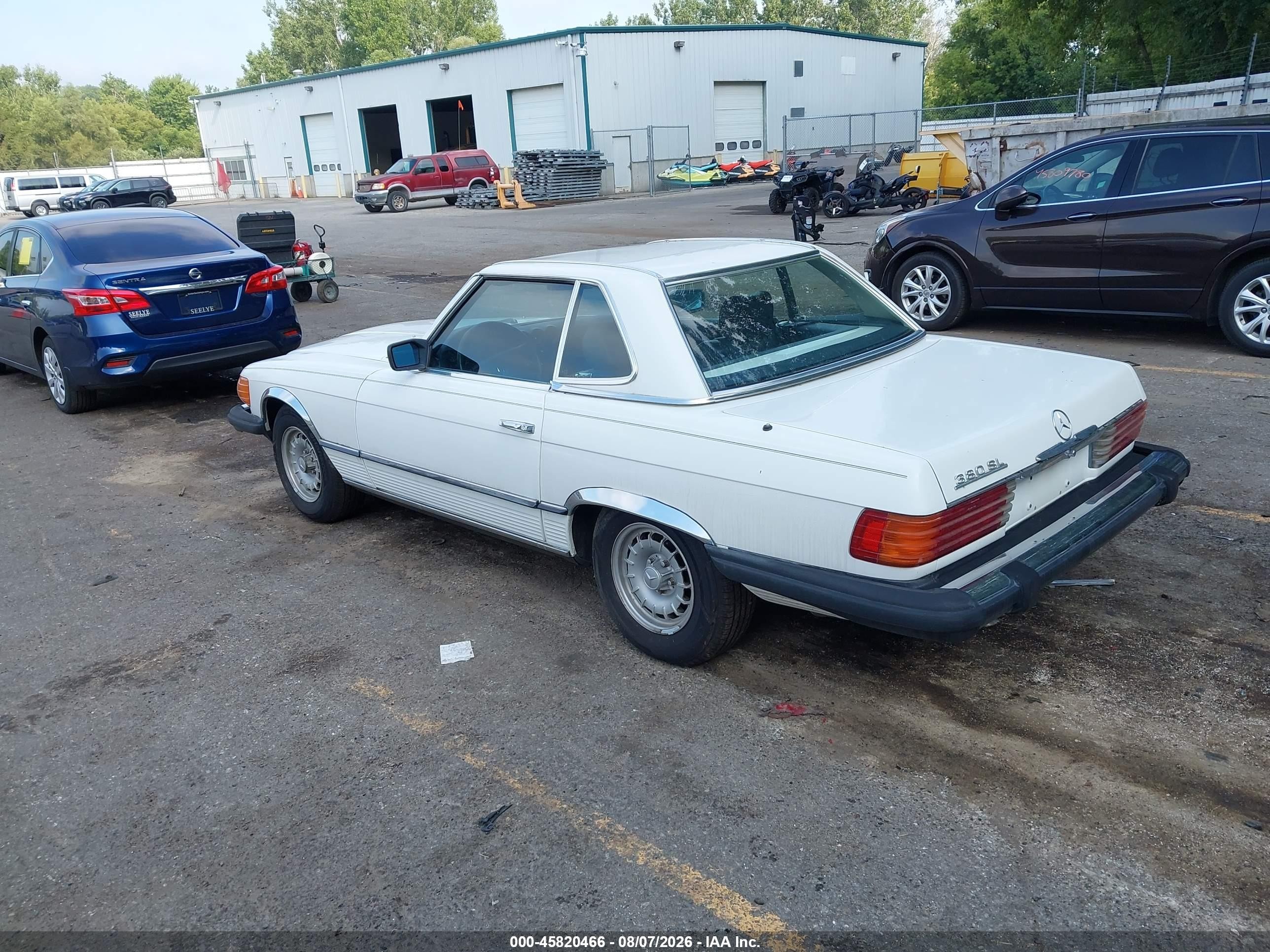 1985 Mercedes-benz 380 Sl White vin: WDBBA45C4FA016851