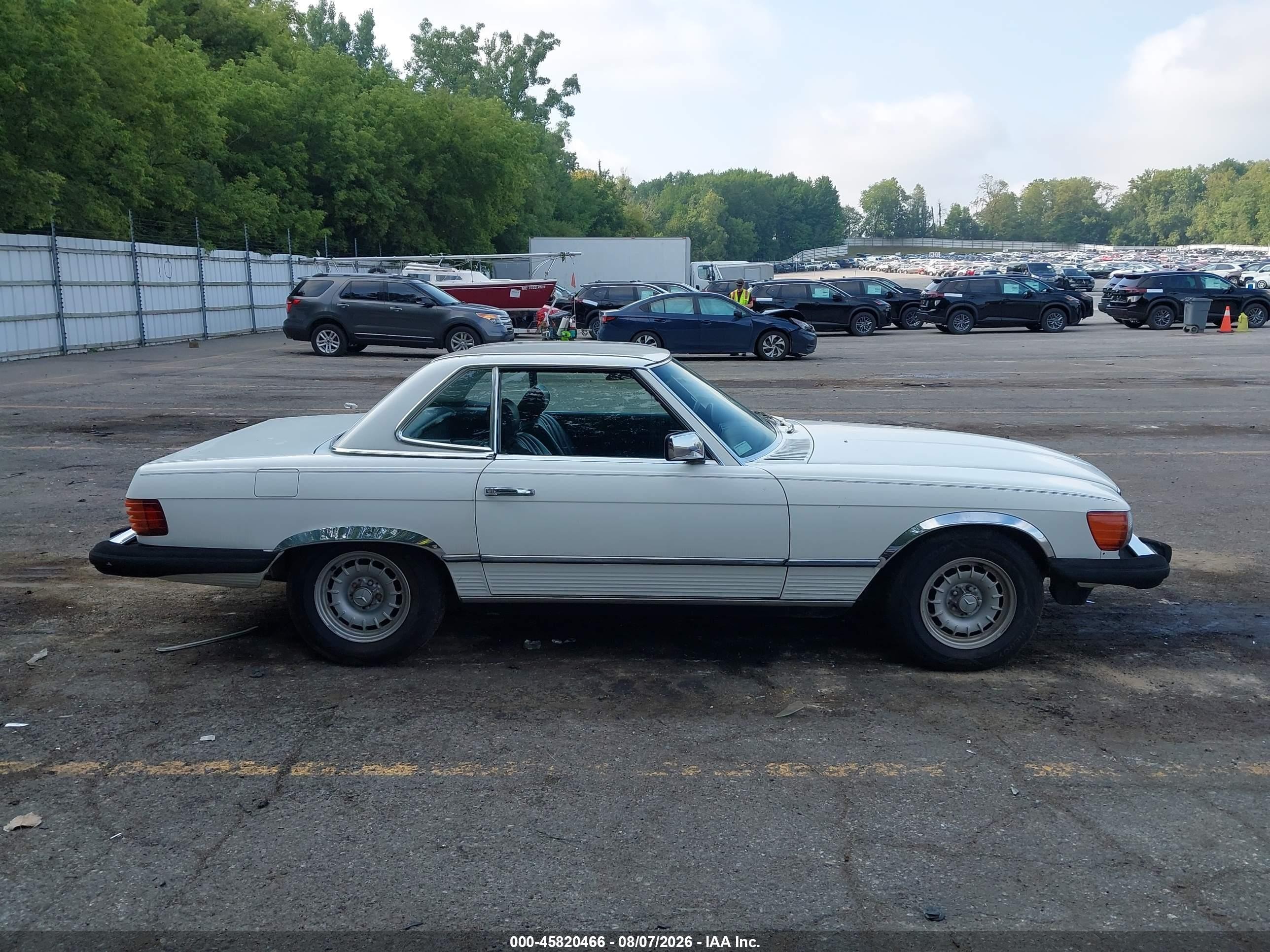 1985 Mercedes-benz 380 Sl White vin: WDBBA45C4FA016851