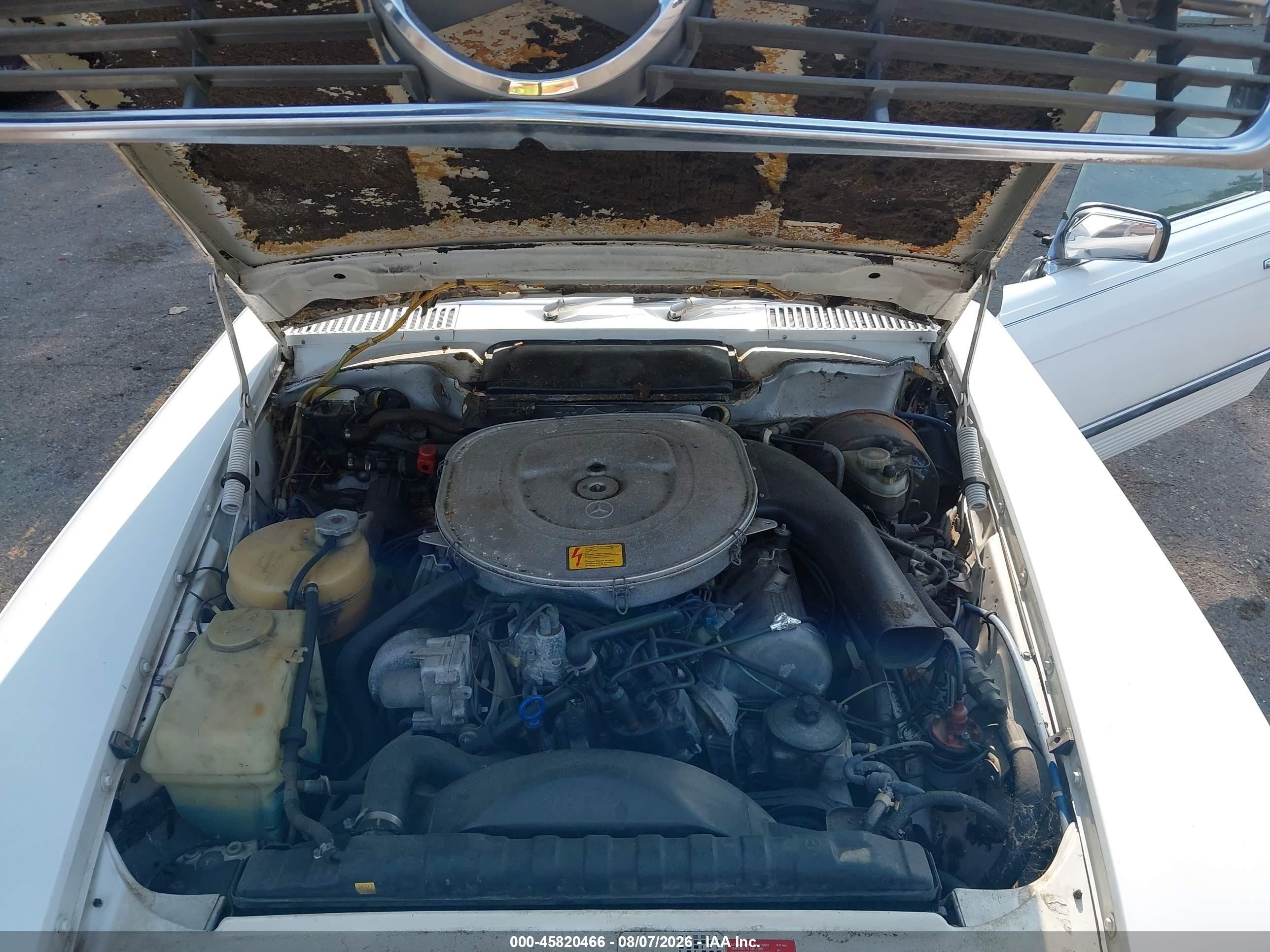 1985 Mercedes-benz 380 Sl White vin: WDBBA45C4FA016851
