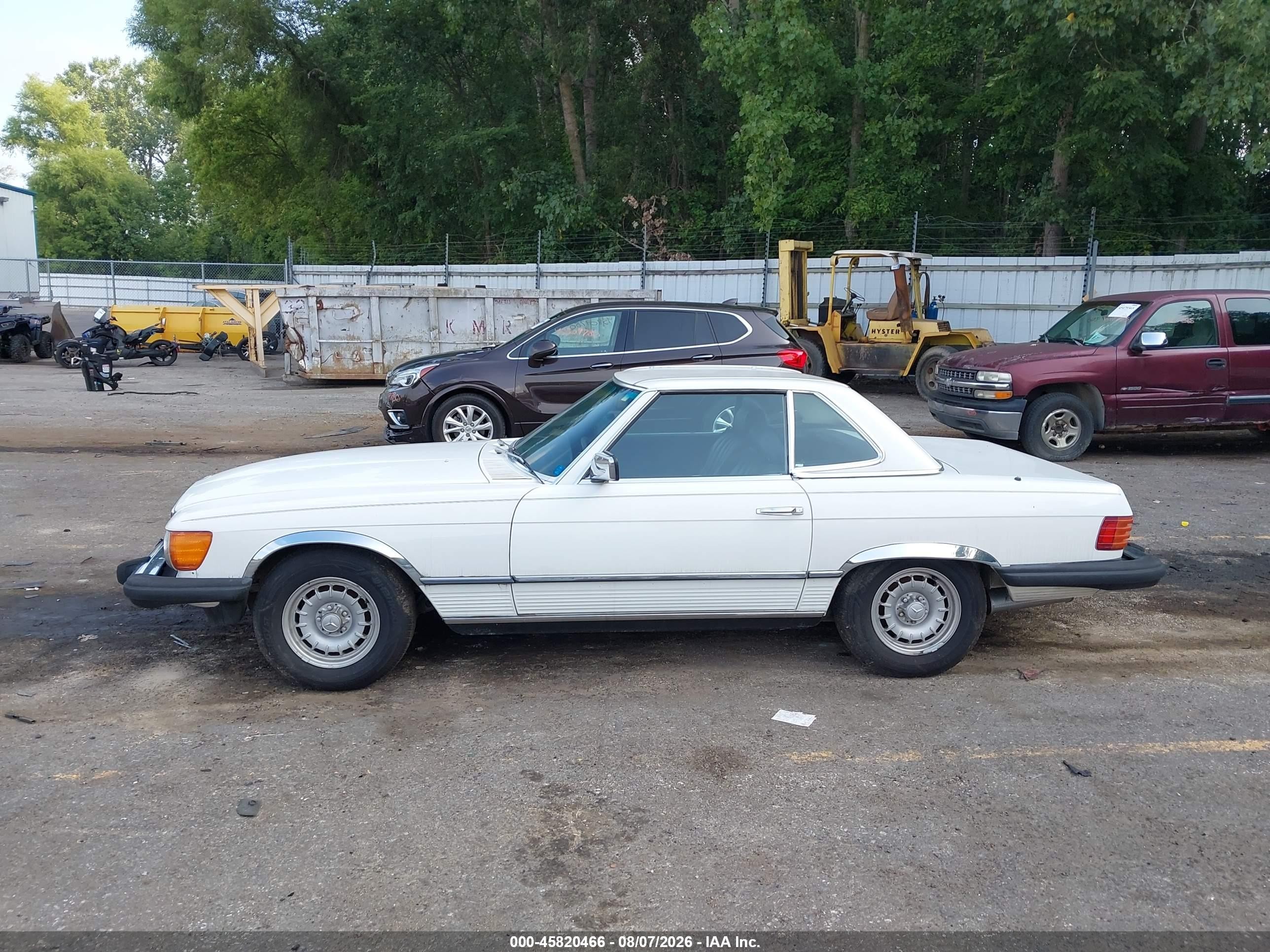 1985 Mercedes-benz 380 Sl White vin: WDBBA45C4FA016851