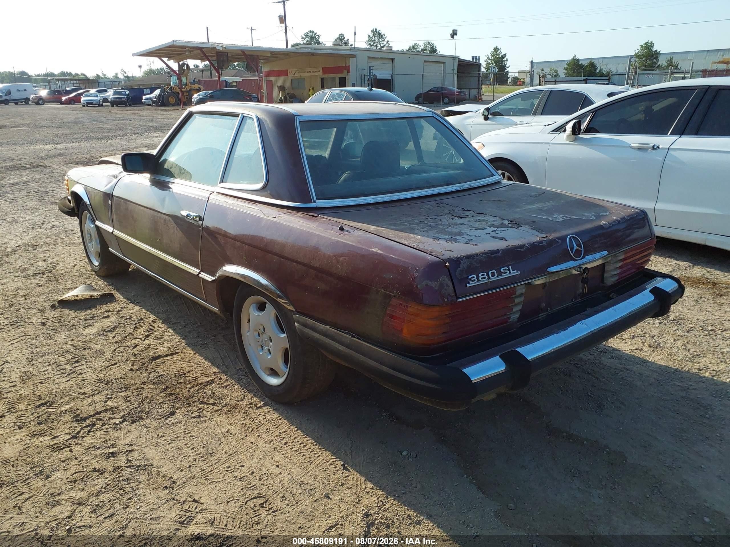 1985 Mercedes-benz 380 Sl Red vin: WDBBA45C6FA017161