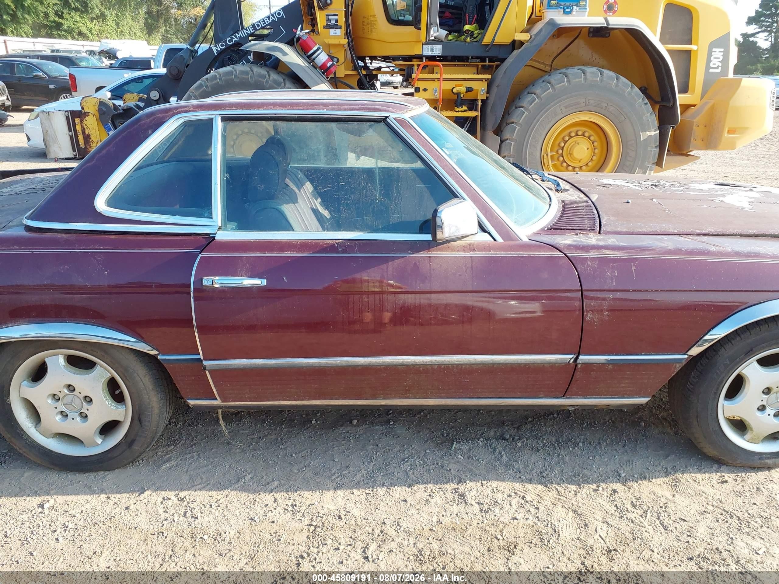 1985 Mercedes-benz 380 Sl Red vin: WDBBA45C6FA017161