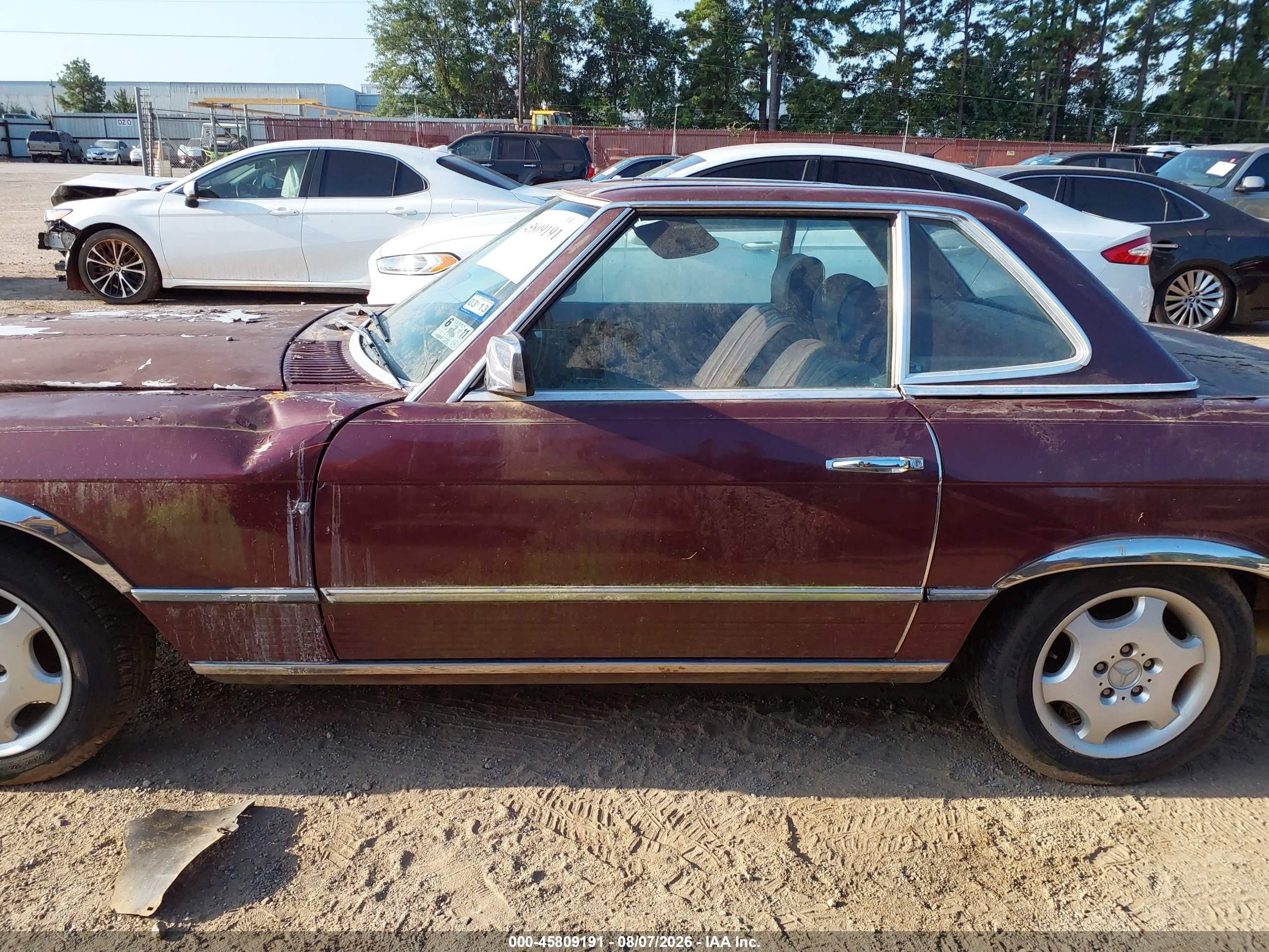1985 Mercedes-benz 380 Sl Red vin: WDBBA45C6FA017161
