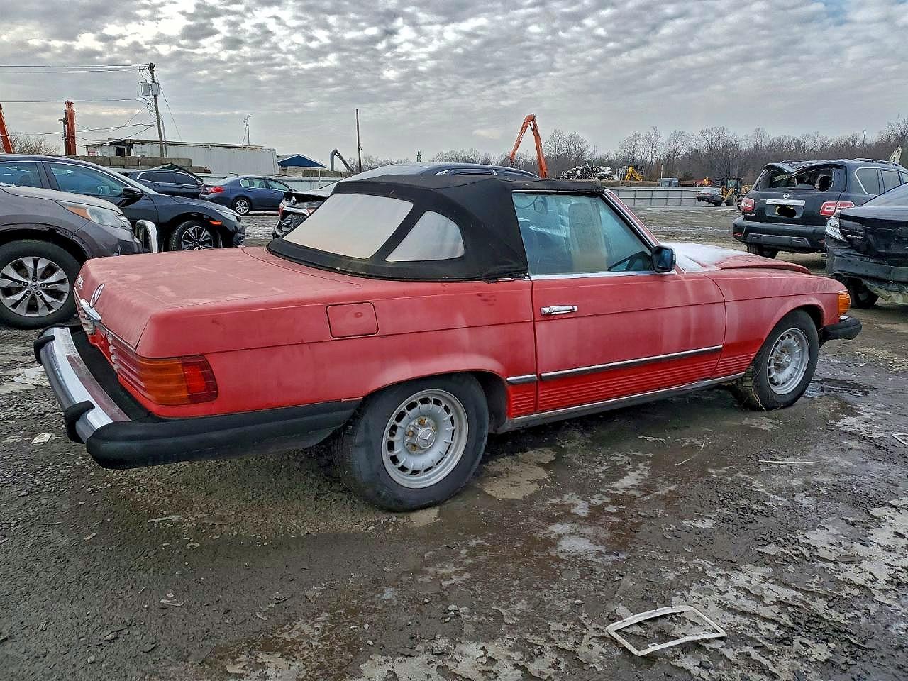1985 Mercedes-benz 380 Sl Red vin: WDBBA45C6FA035241