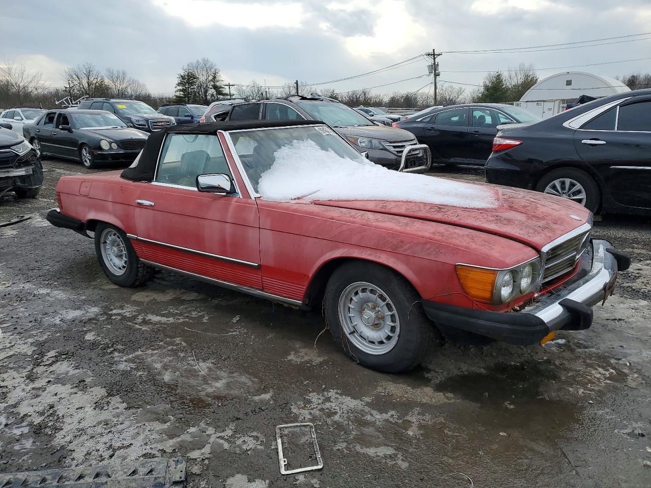 1985 Mercedes-benz 380 Sl Red vin: WDBBA45C6FA035241