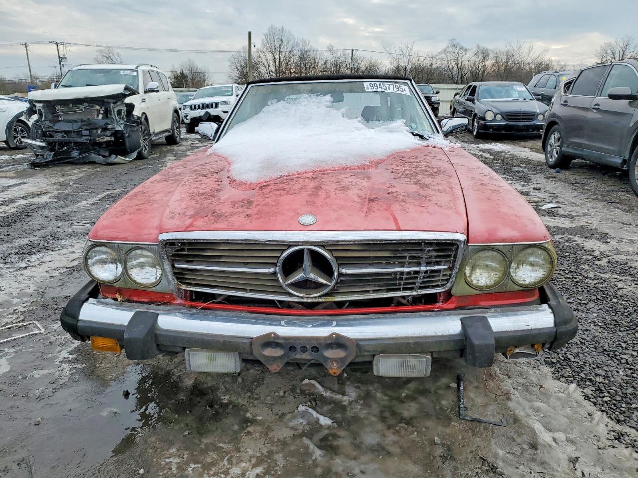 1985 Mercedes-benz 380 Sl Red vin: WDBBA45C6FA035241
