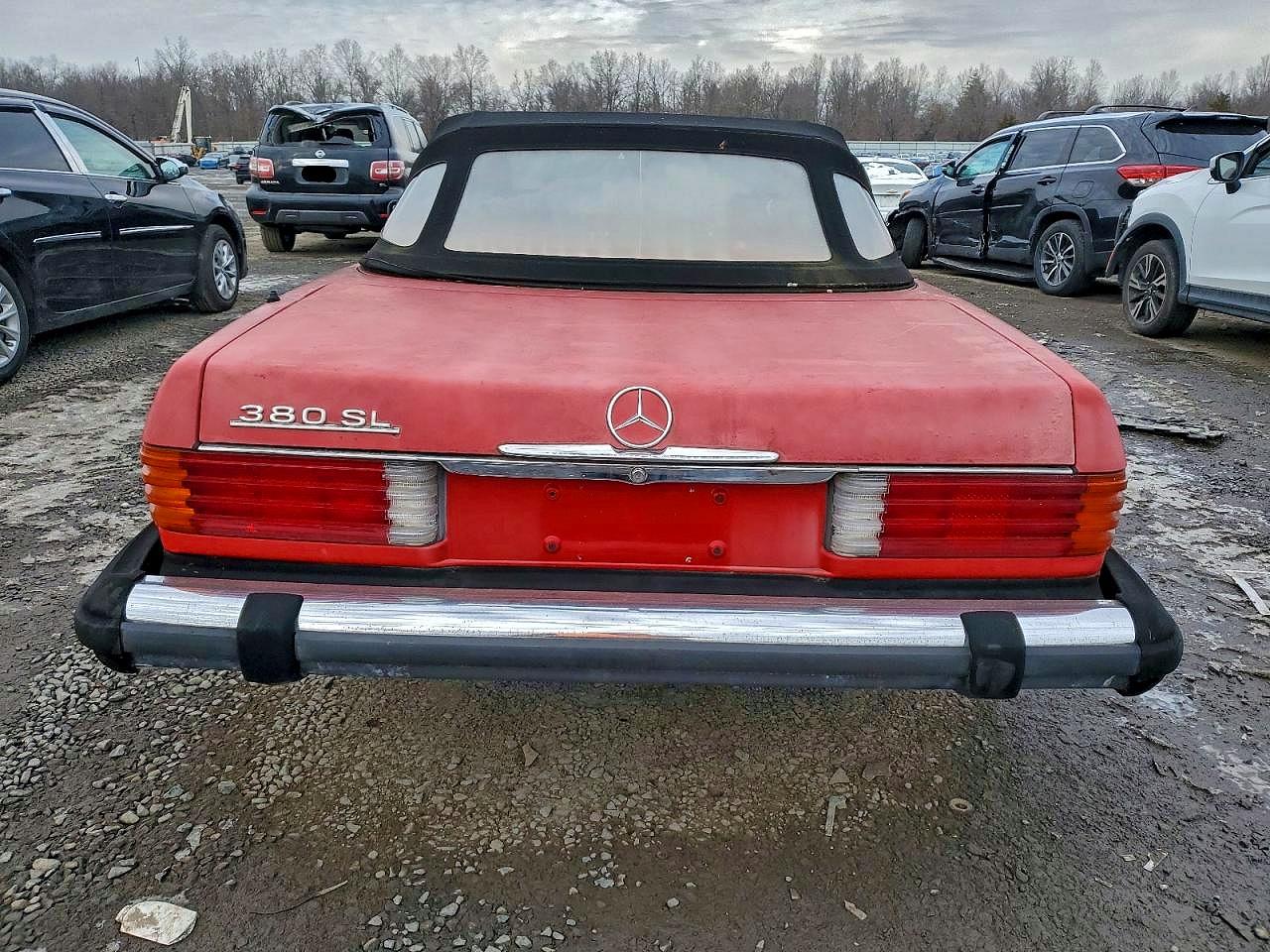 1985 Mercedes-benz 380 Sl Red vin: WDBBA45C6FA035241