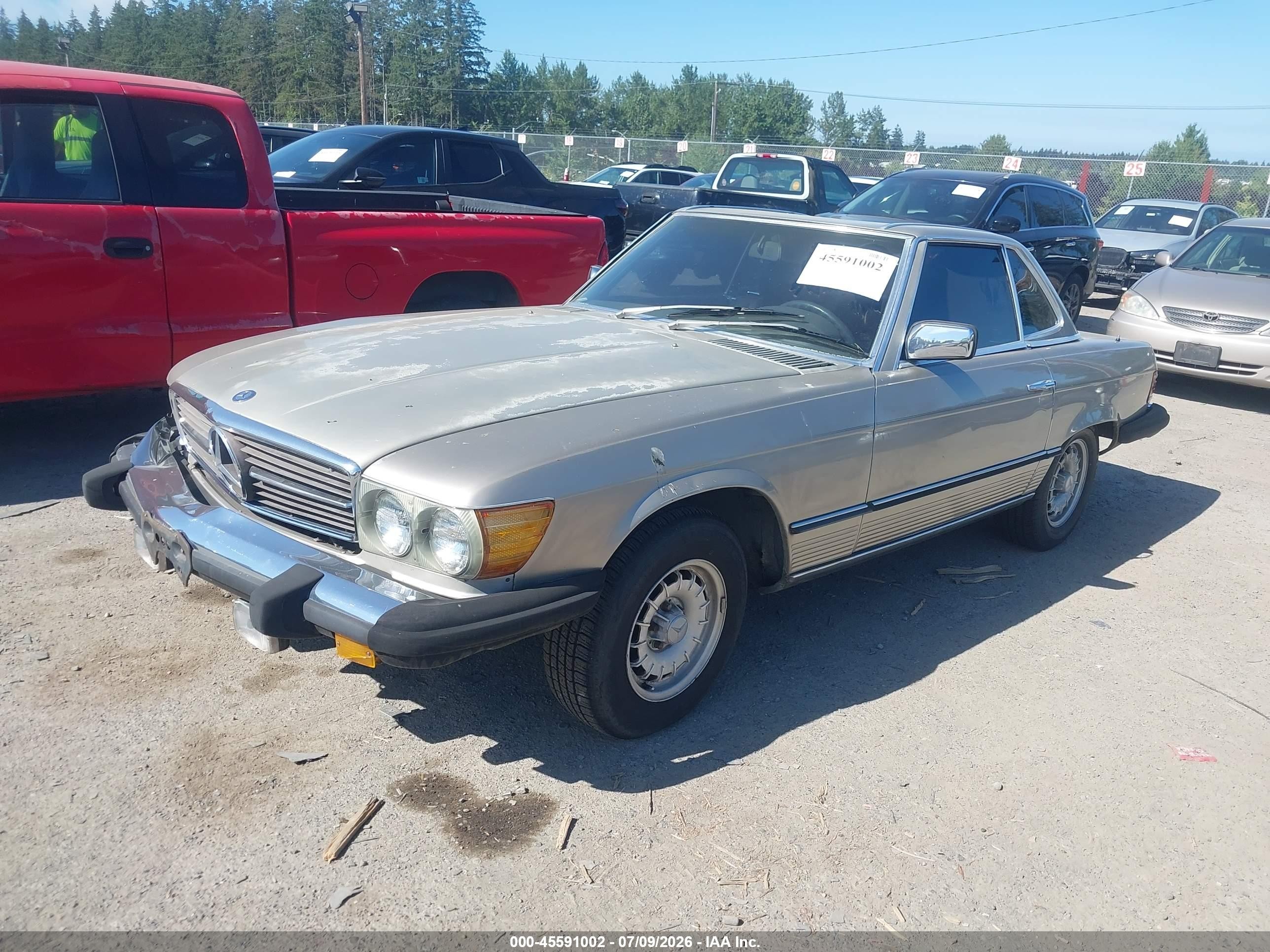 1985 Mercedes-benz 380 Sl Silver vin: WDBBA45C7FA033787