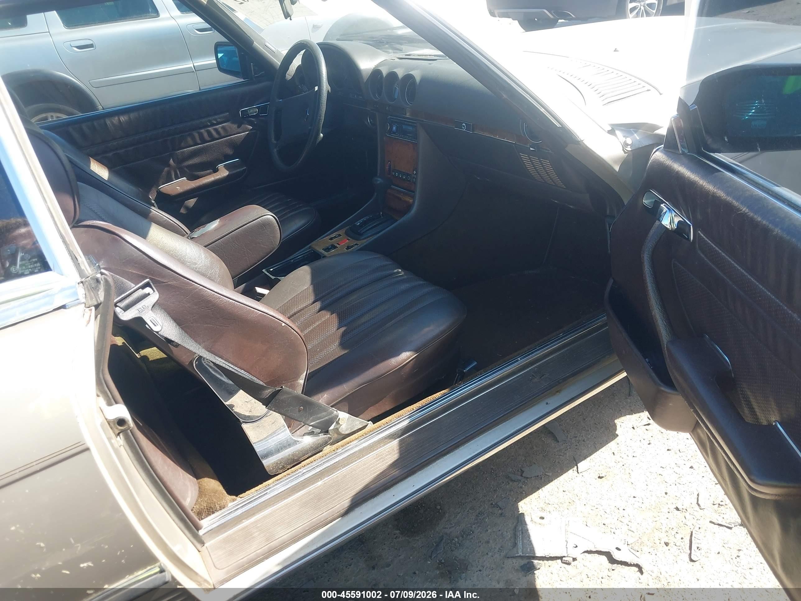 1985 Mercedes-benz 380 Sl Silver vin: WDBBA45C7FA033787