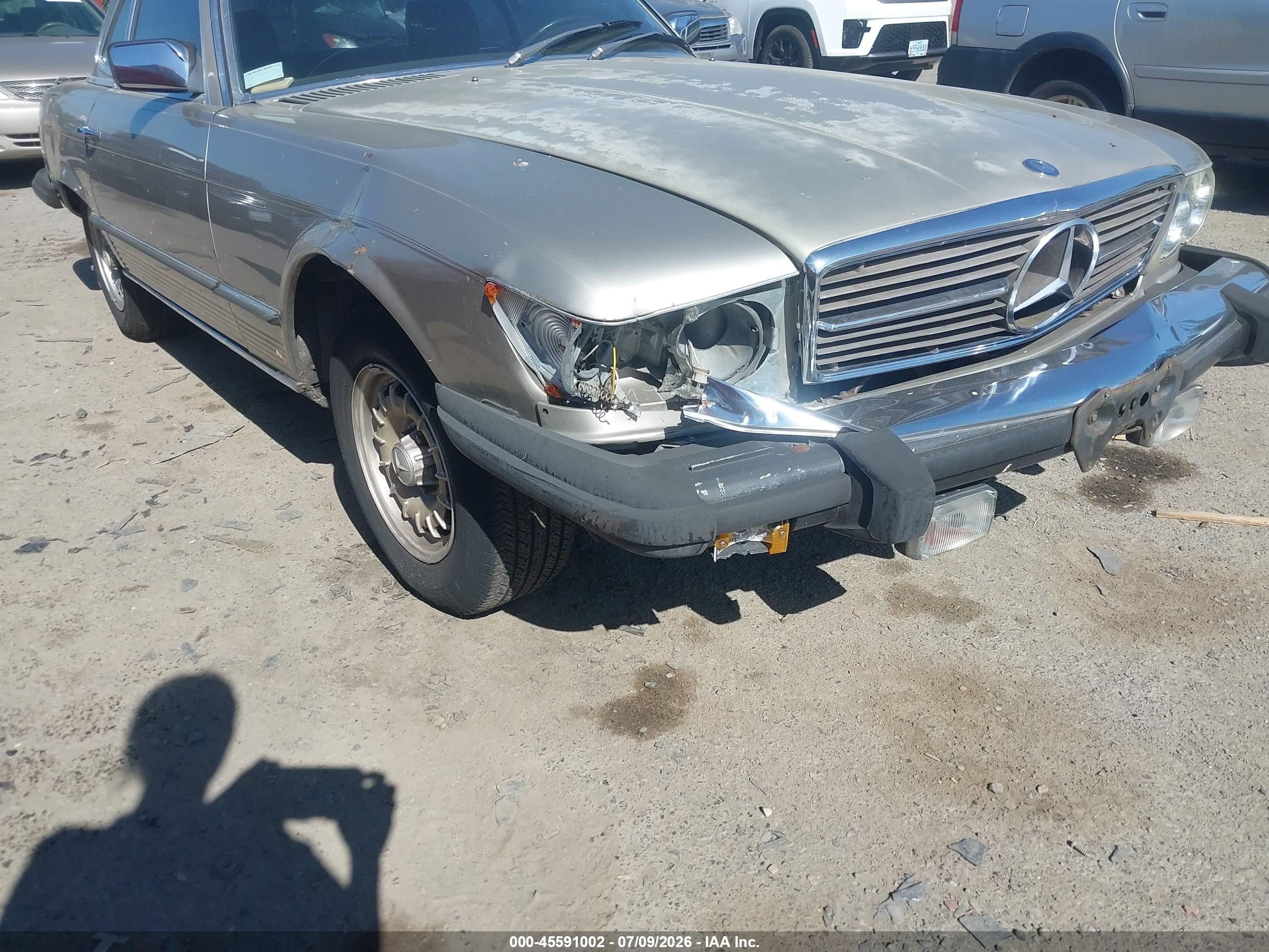 1985 Mercedes-benz 380 Sl Silver vin: WDBBA45C7FA033787