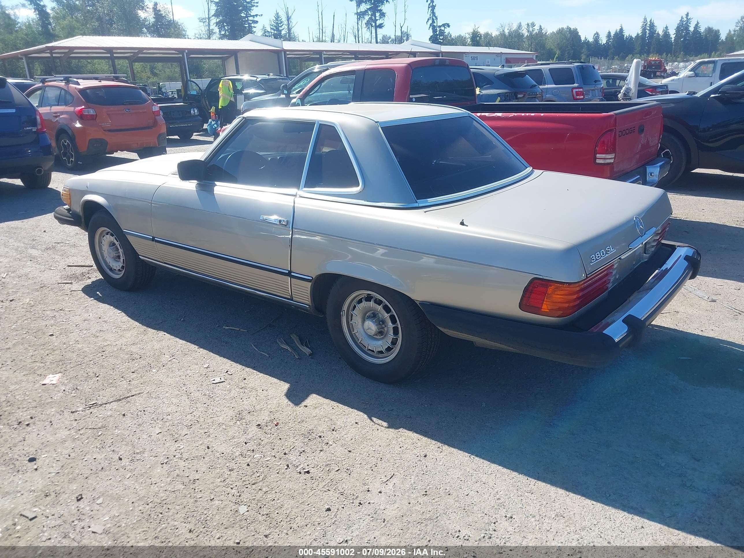 1985 Mercedes-benz 380 Sl Silver vin: WDBBA45C7FA033787
