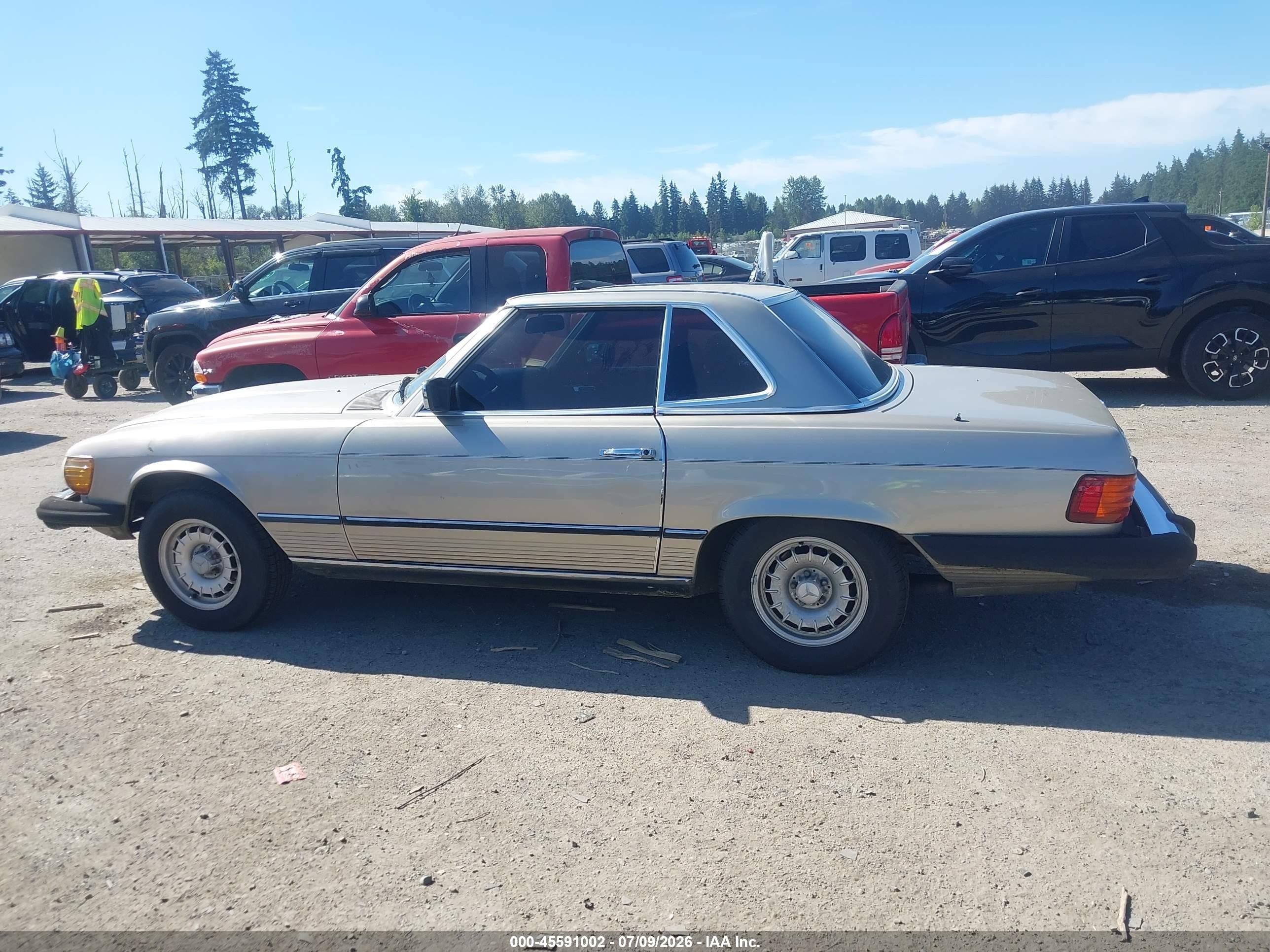 1985 Mercedes-benz 380 Sl Silver vin: WDBBA45C7FA033787