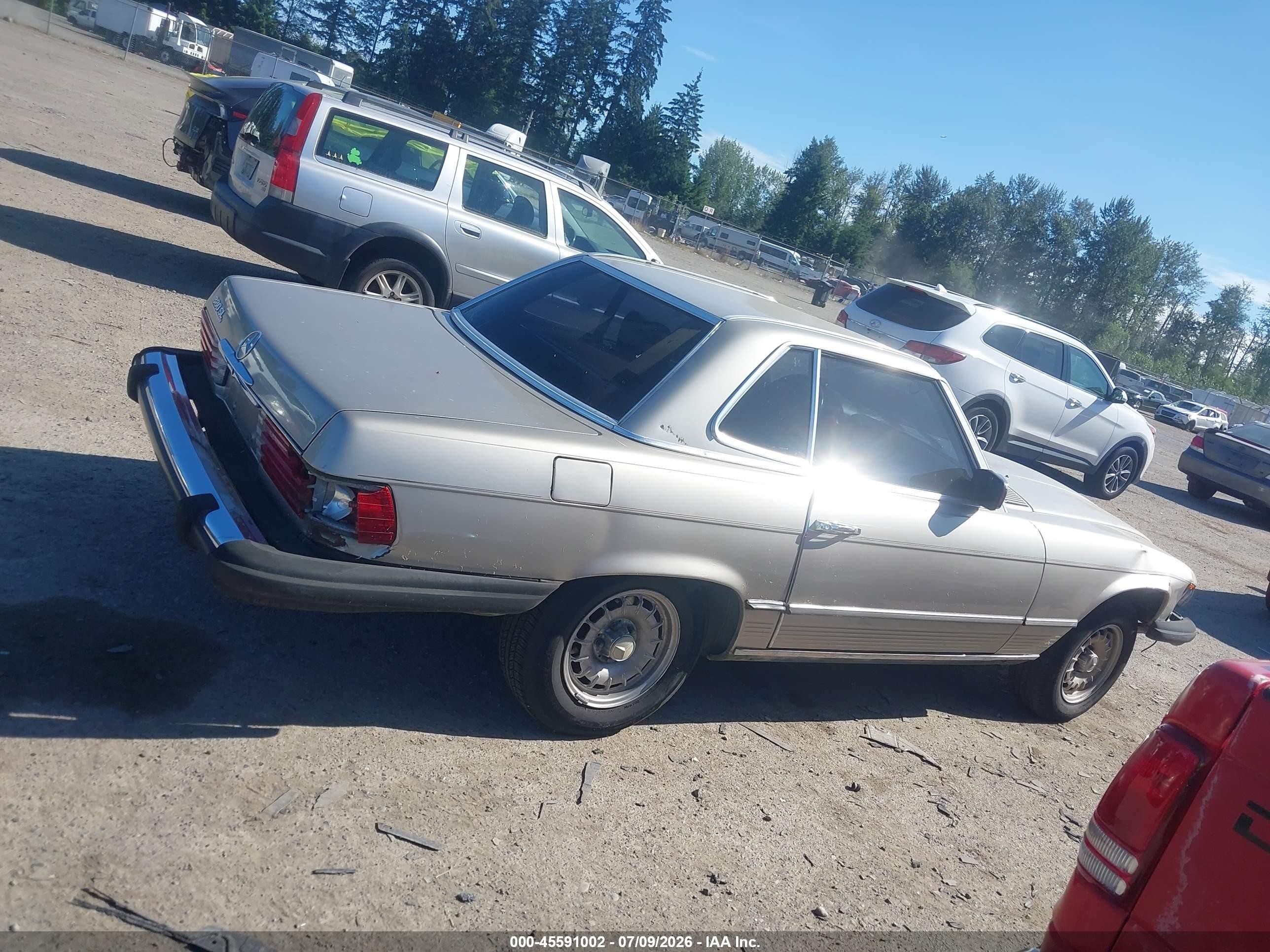 1985 Mercedes-benz 380 Sl Silver vin: WDBBA45C7FA033787