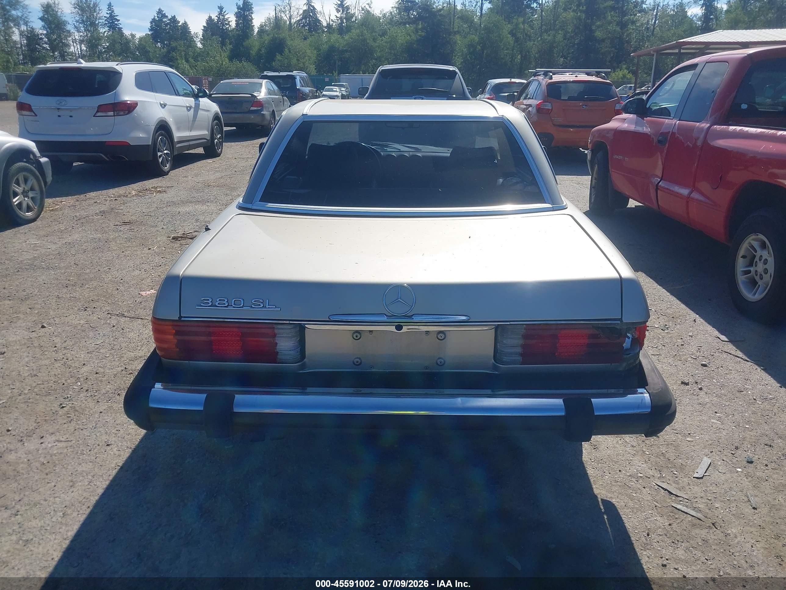 1985 Mercedes-benz 380 Sl Silver vin: WDBBA45C7FA033787