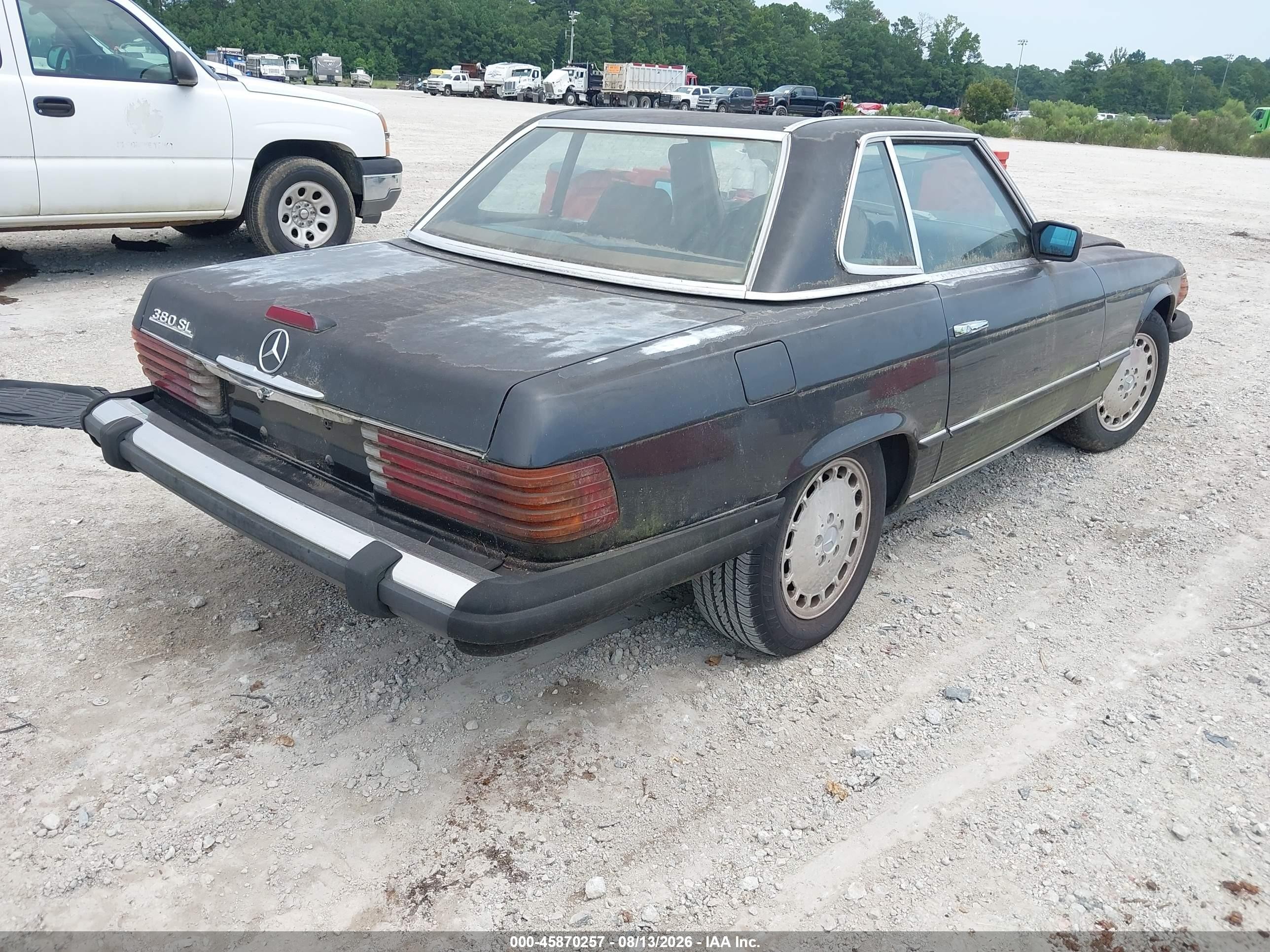 1985 Mercedes-benz 380 Sl Black vin: WDBBA45C9FA022144