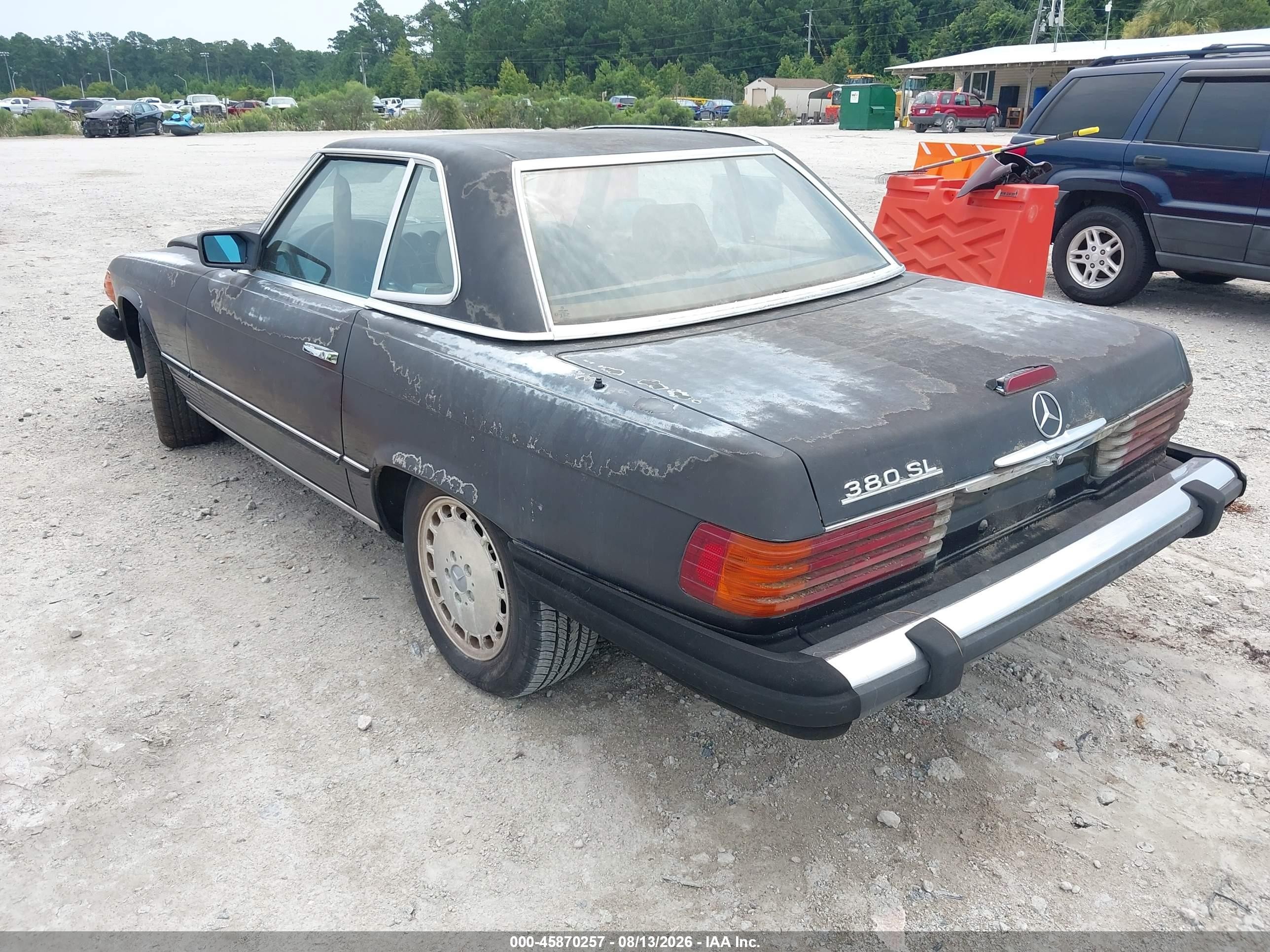 1985 Mercedes-benz 380 Sl Black vin: WDBBA45C9FA022144