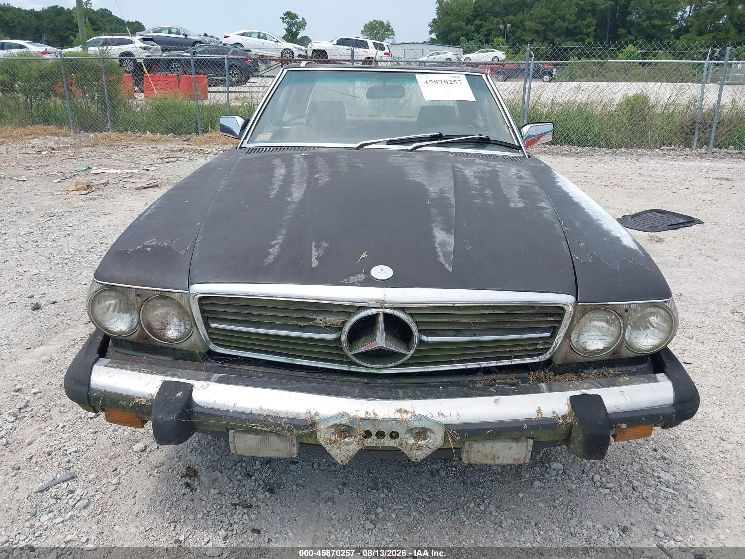 1985 Mercedes-benz 380 Sl Black vin: WDBBA45C9FA022144