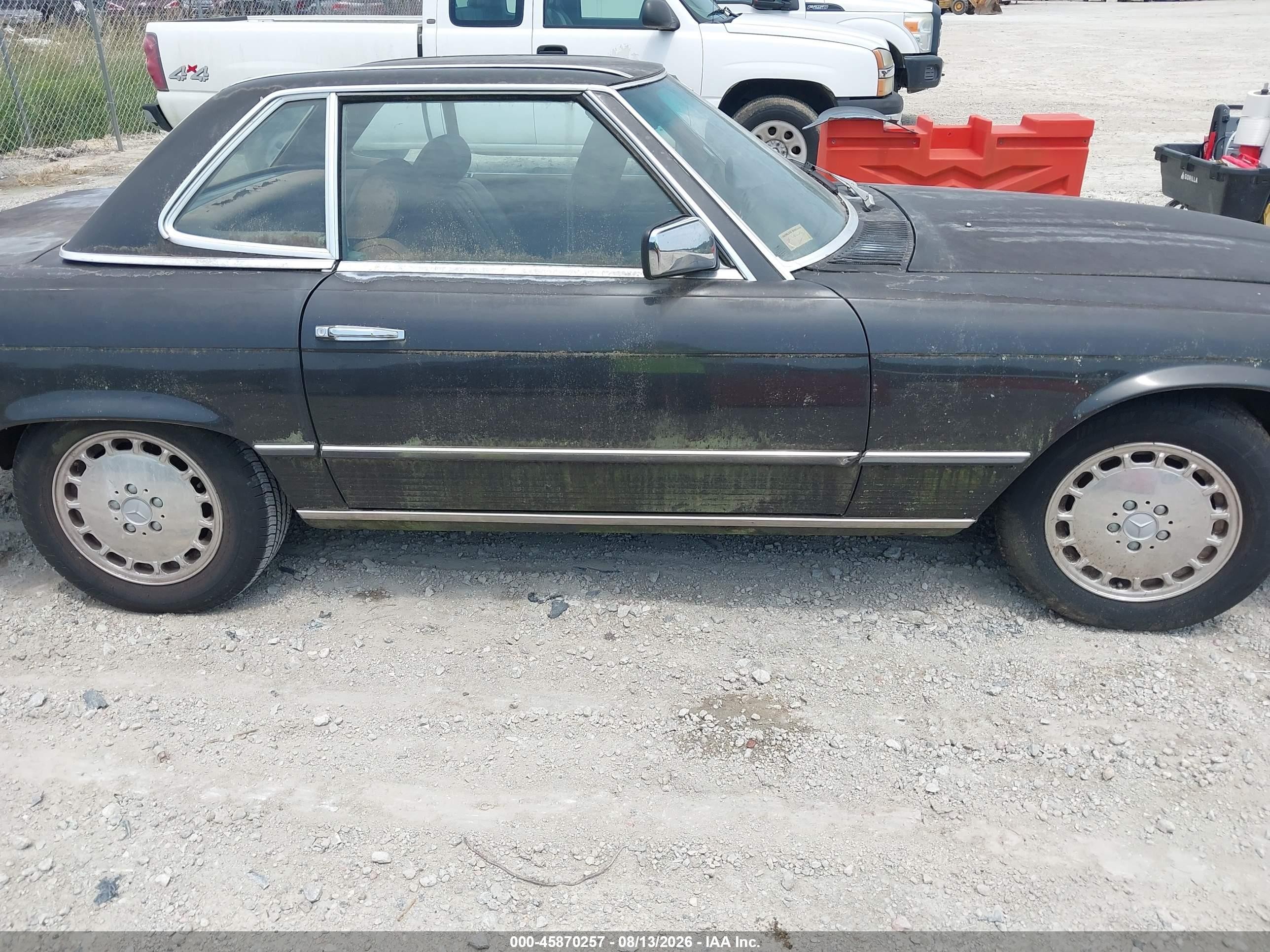 1985 Mercedes-benz 380 Sl Black vin: WDBBA45C9FA022144