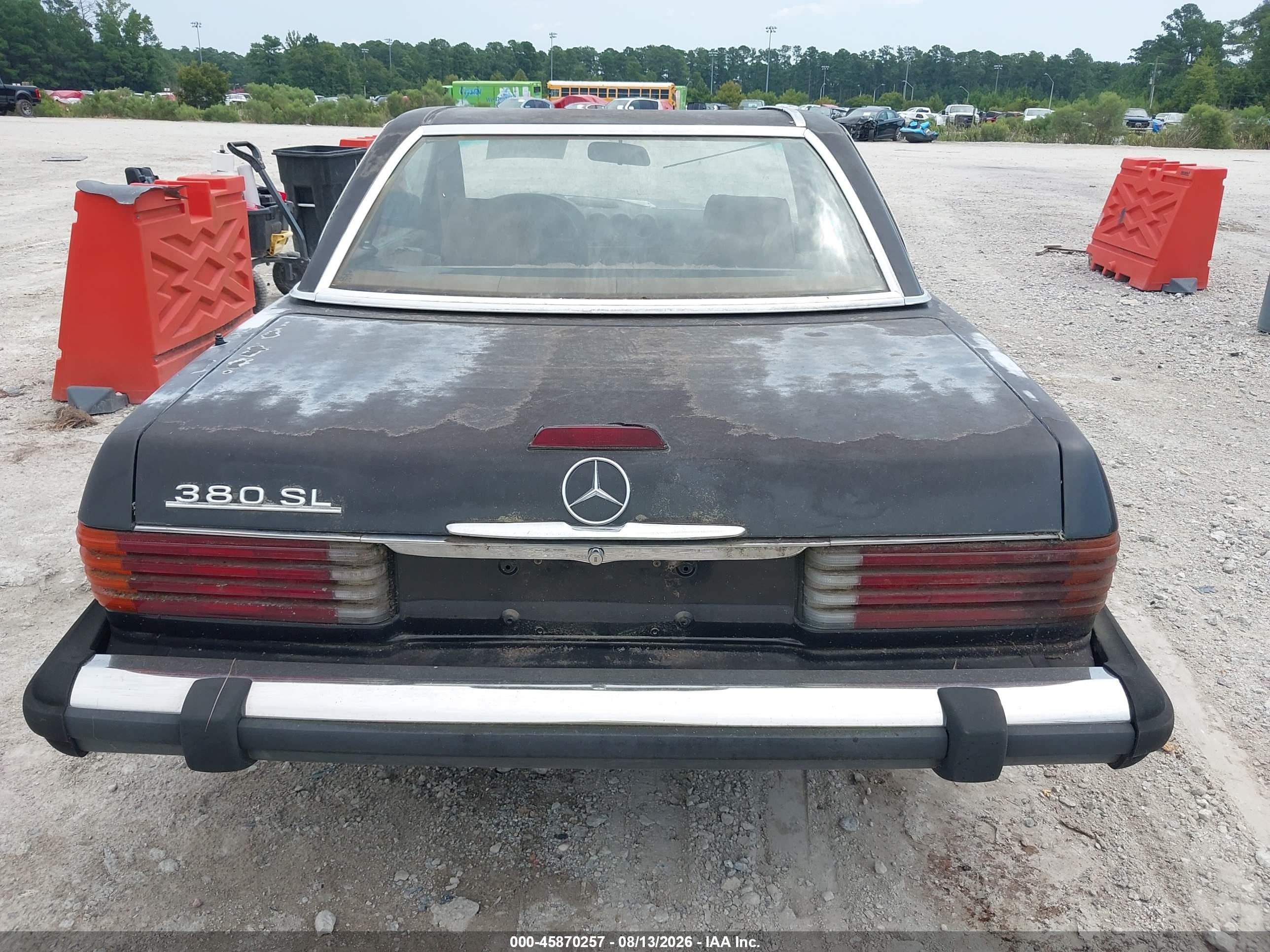 1985 Mercedes-benz 380 Sl Black vin: WDBBA45C9FA022144