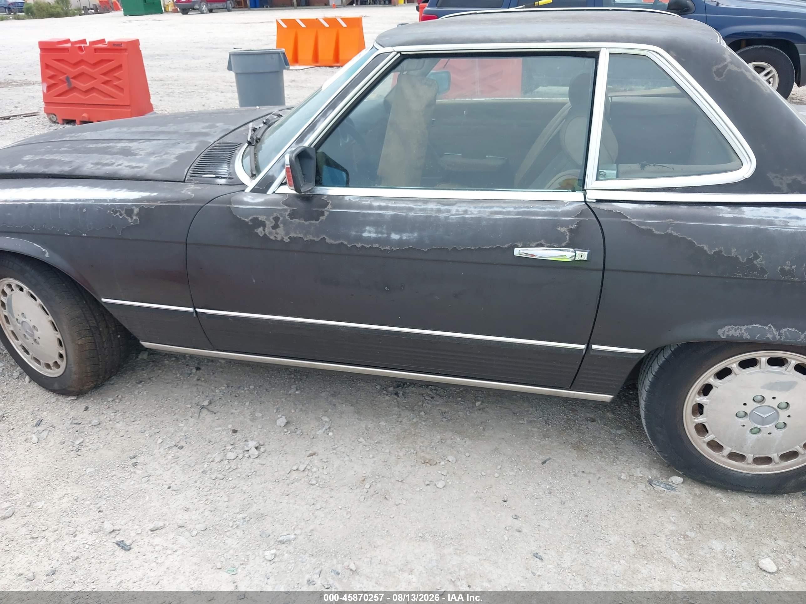 1985 Mercedes-benz 380 Sl Black vin: WDBBA45C9FA022144