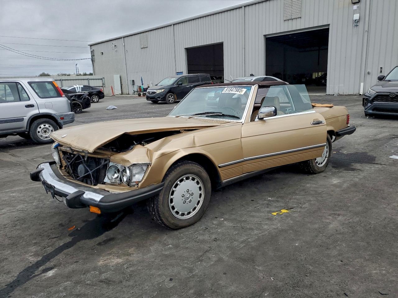 1987 Mercedes-benz 560 Sl Tan vin: WDBBA48D0HA064354
