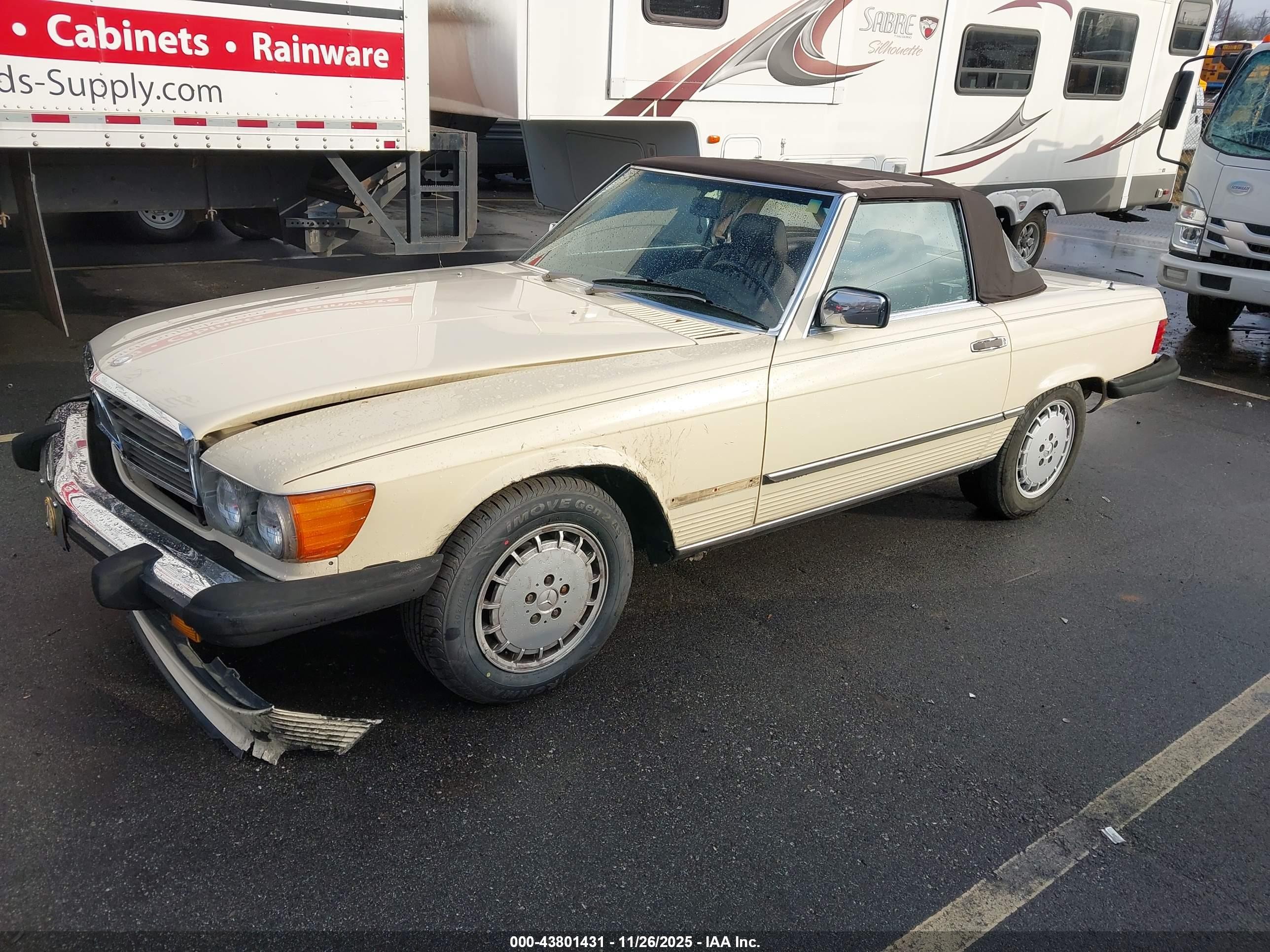1987 Mercedes-benz 560 Sl Cream vin: WDBBA48D0HA070025