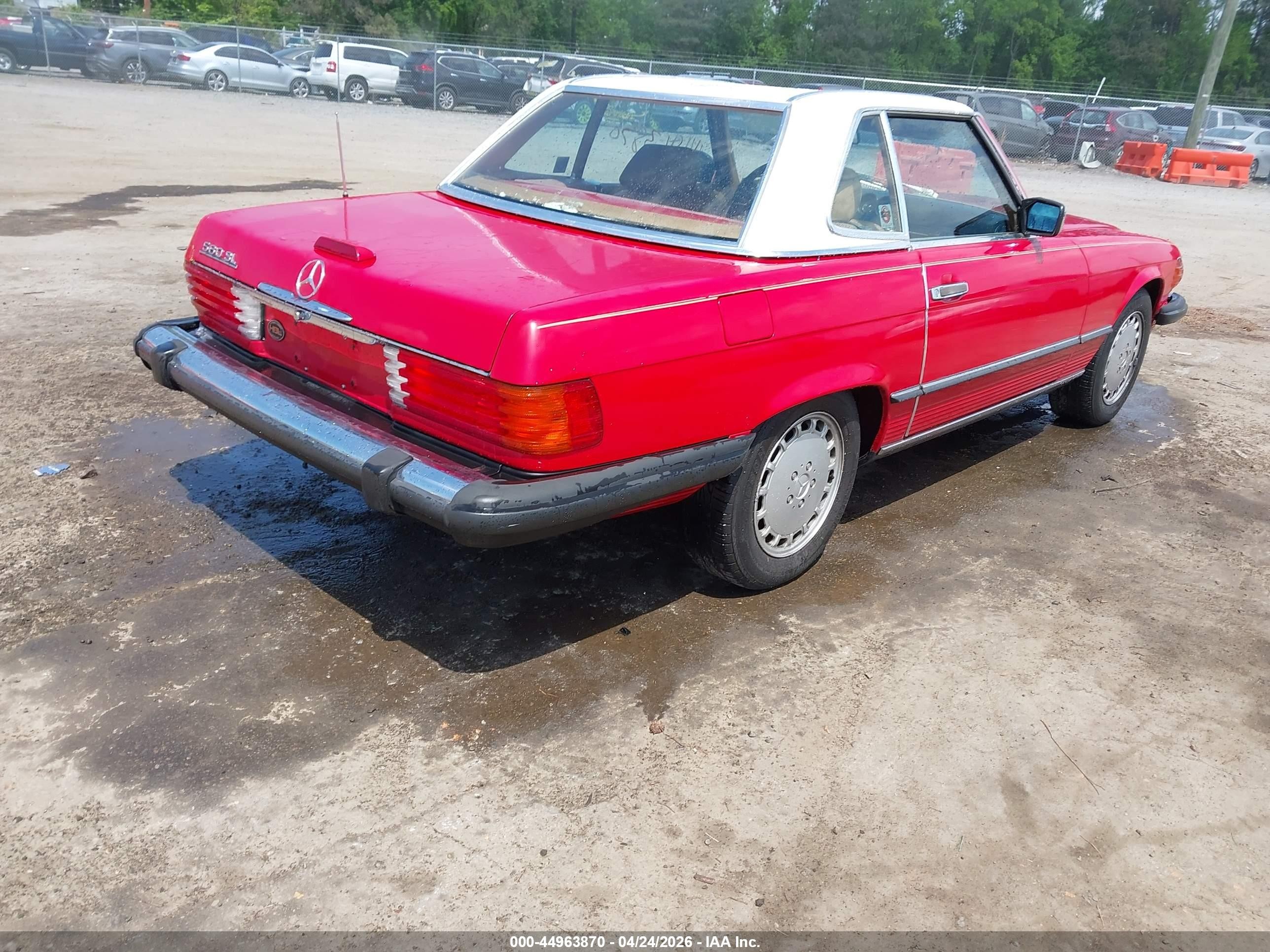 1988 Mercedes-benz 560 Sl Red vin: WDBBA48D0JA091480