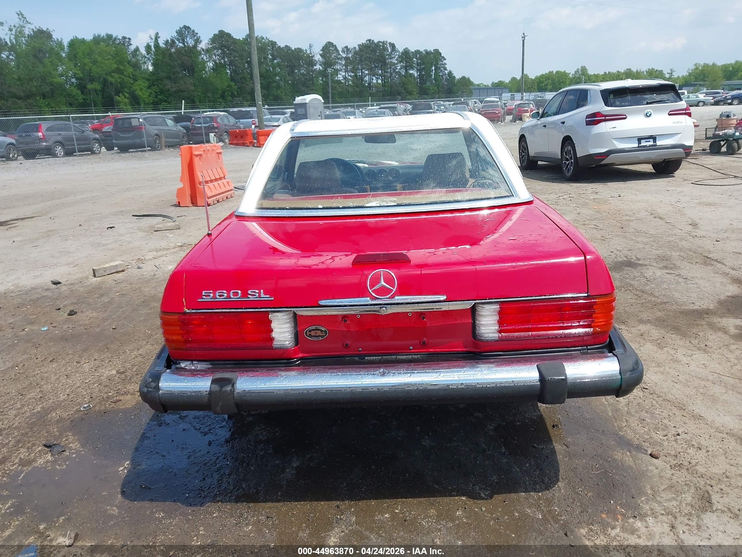 1988 Mercedes-benz 560 Sl Red vin: WDBBA48D0JA091480