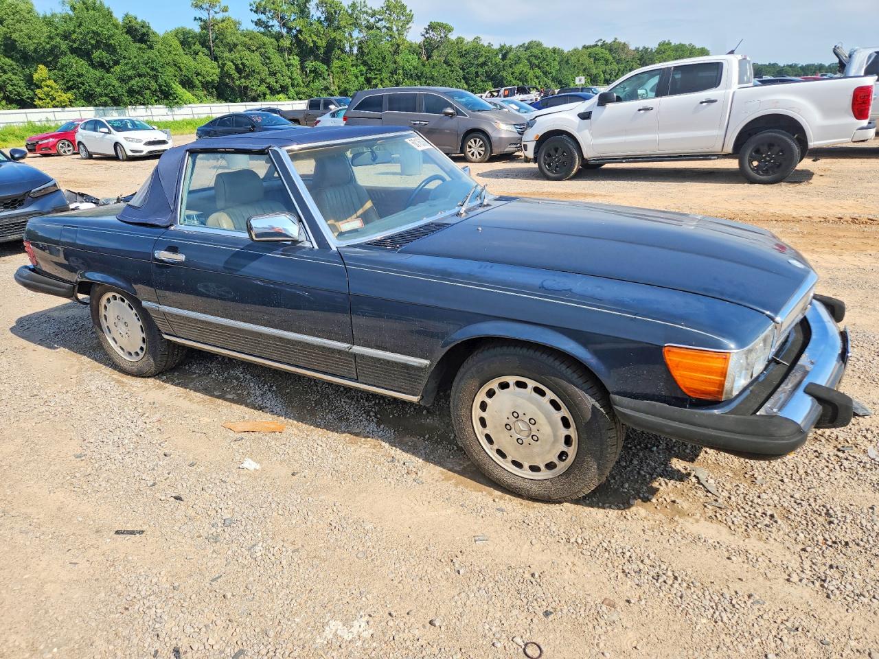 1989 Mercedes-benz 560 Sl Blue vin: WDBBA48D1KA091019
