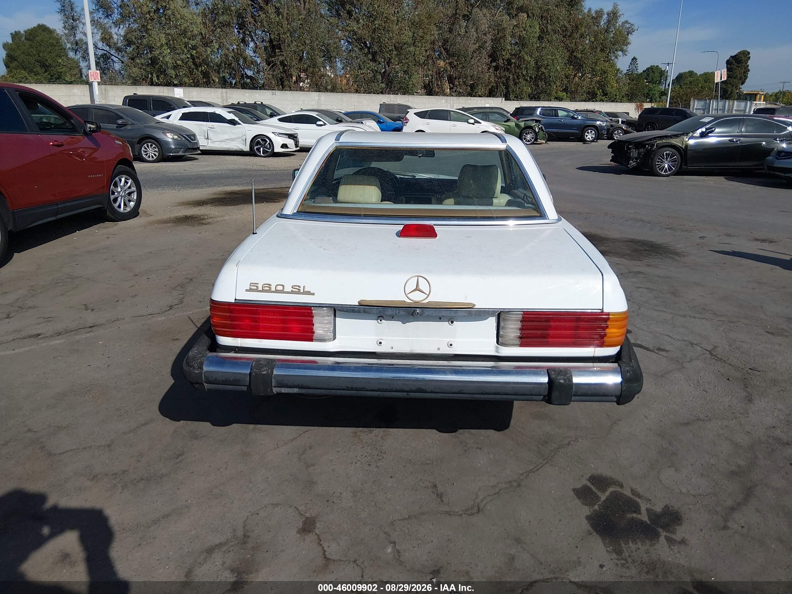 1987 Mercedes-benz 560 Sl Белый vin: WDBBA48D3HA058886