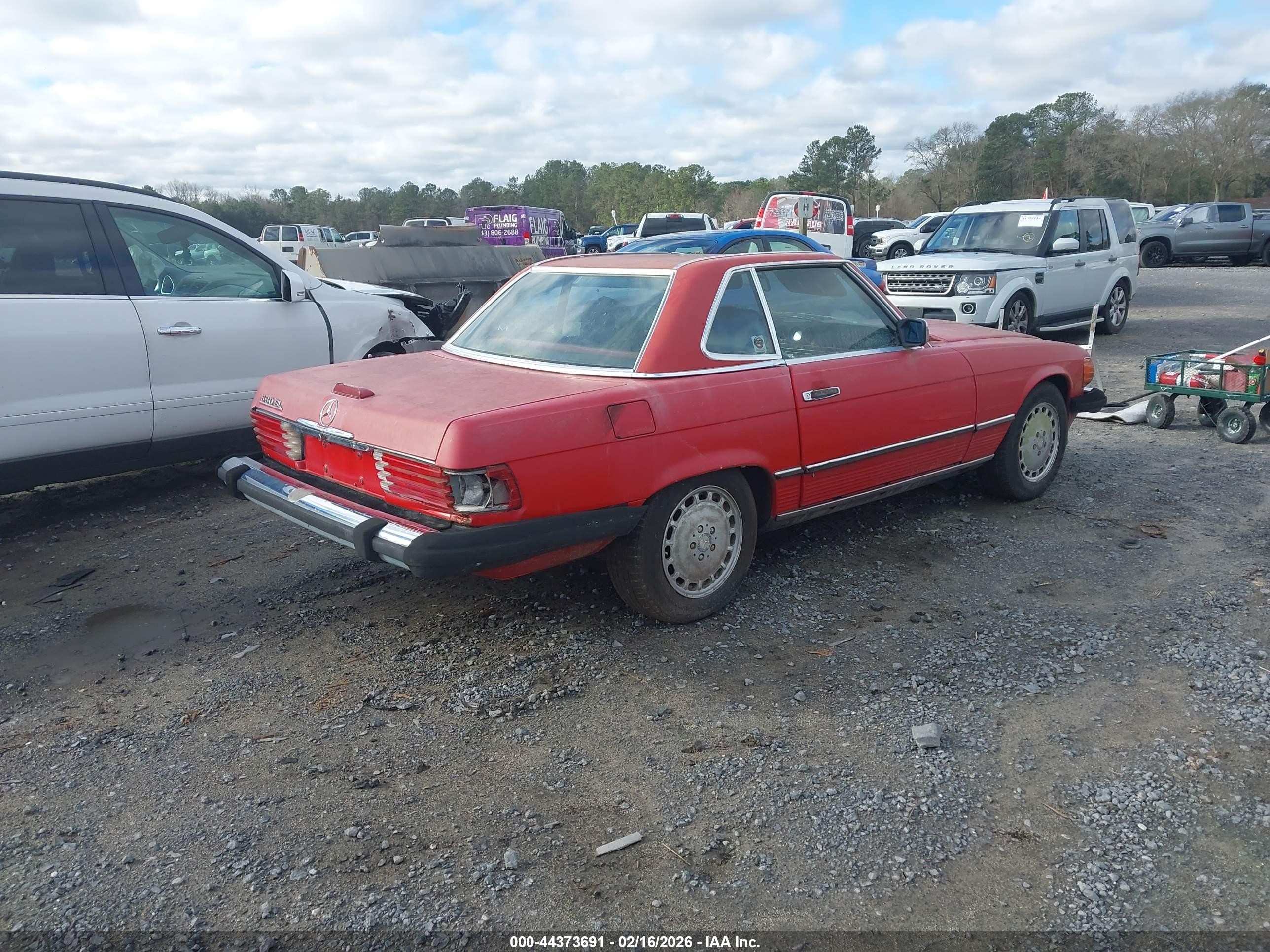 1987 Mercedes-benz 560 Sl Red vin: WDBBA48D3HA074439