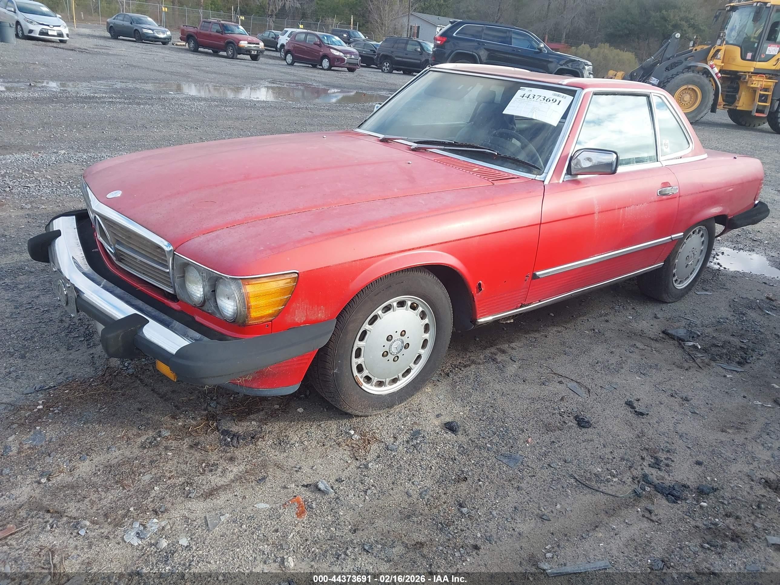 1987 Mercedes-benz 560 Sl Red vin: WDBBA48D3HA074439
