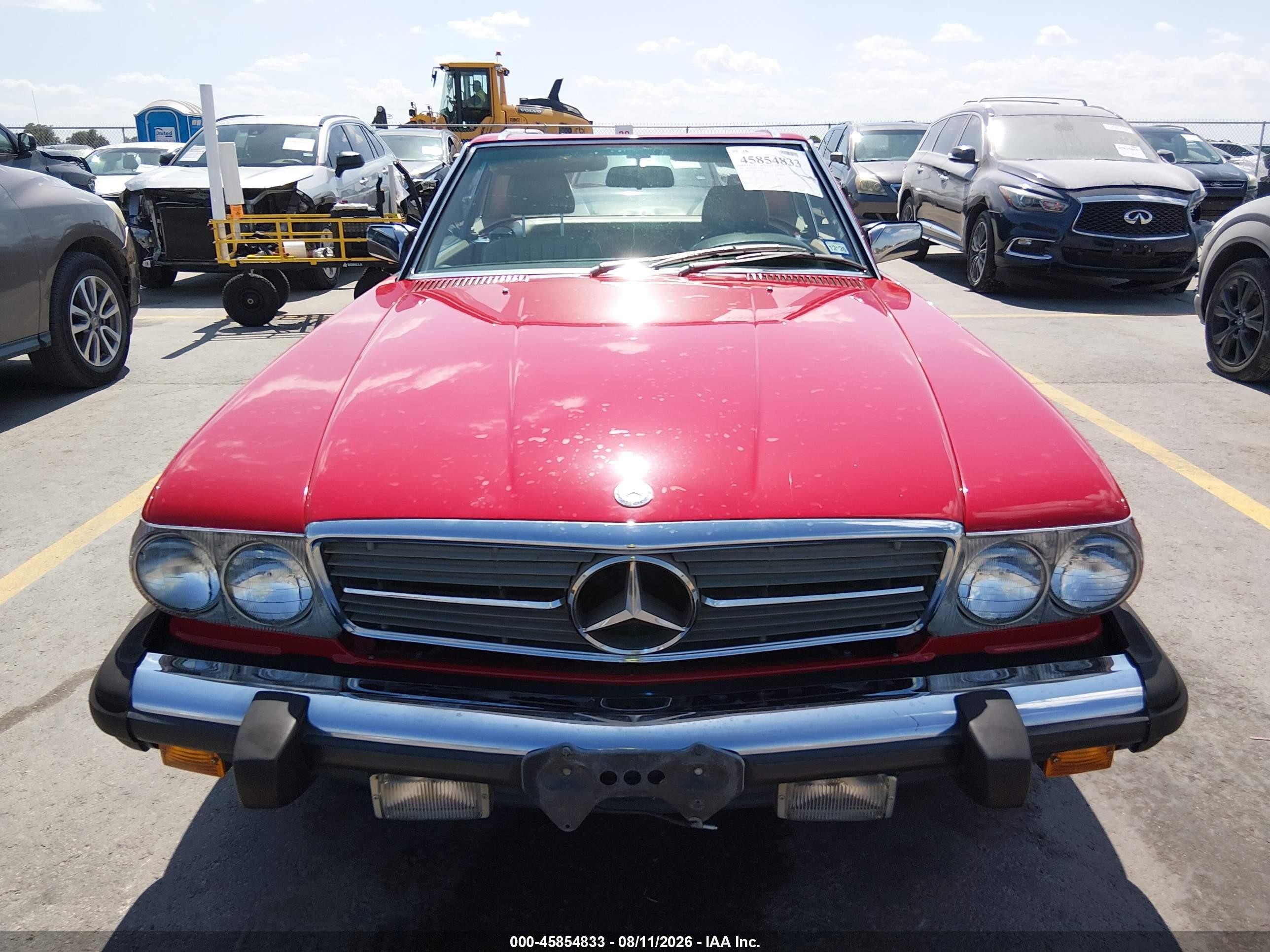 1989 Mercedes-benz 560 Sl Red vin: WDBBA48D3KA095878