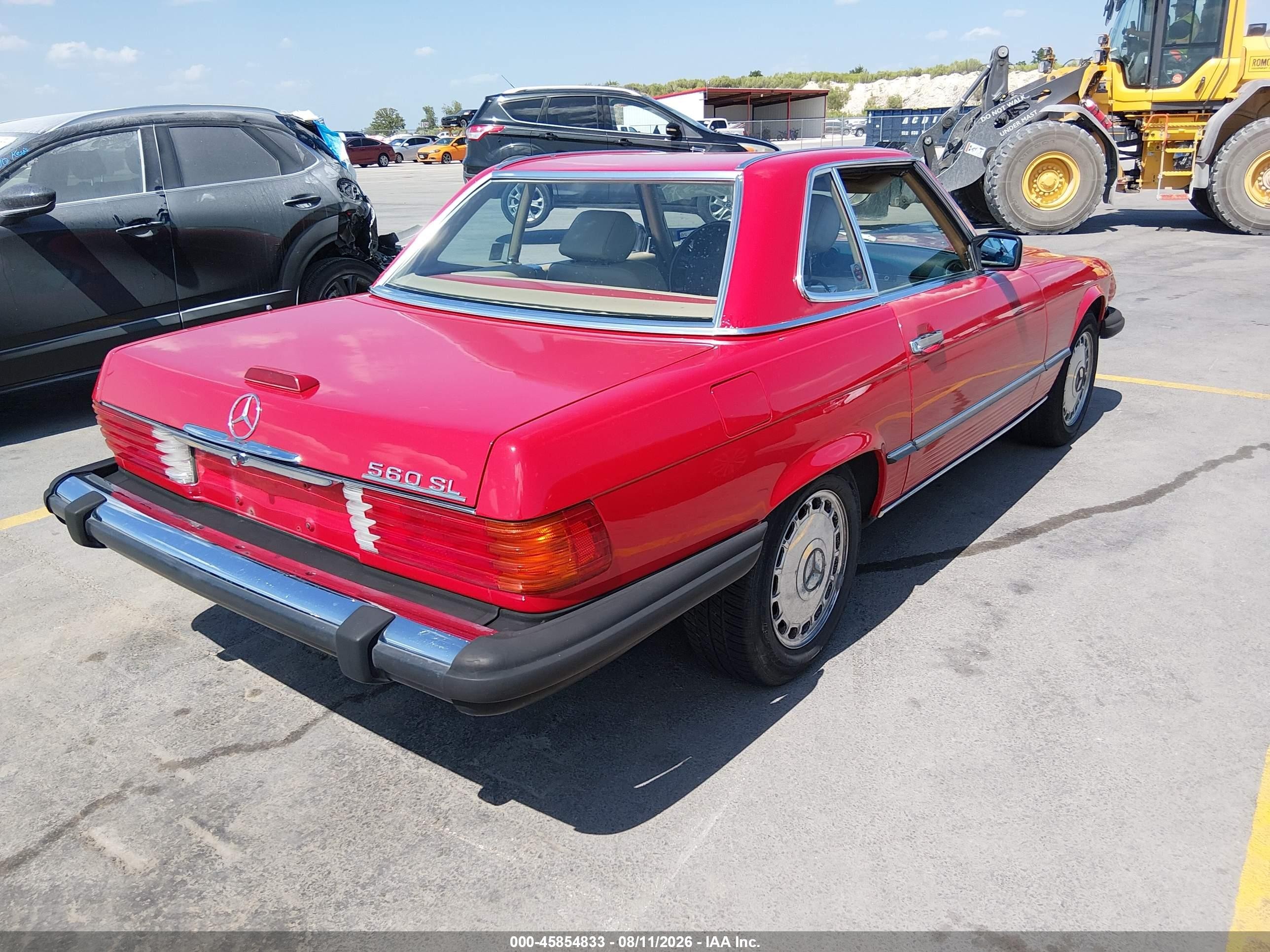 1989 Mercedes-benz 560 Sl Red vin: WDBBA48D3KA095878