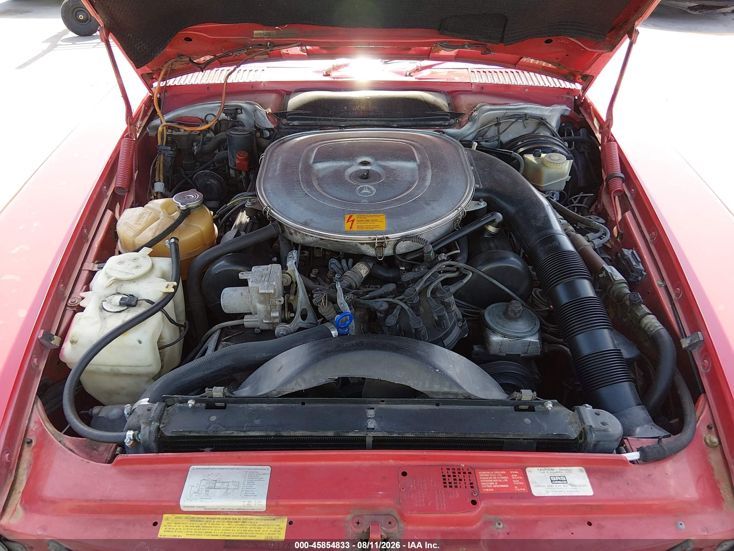 1989 Mercedes-benz 560 Sl Red vin: WDBBA48D3KA095878