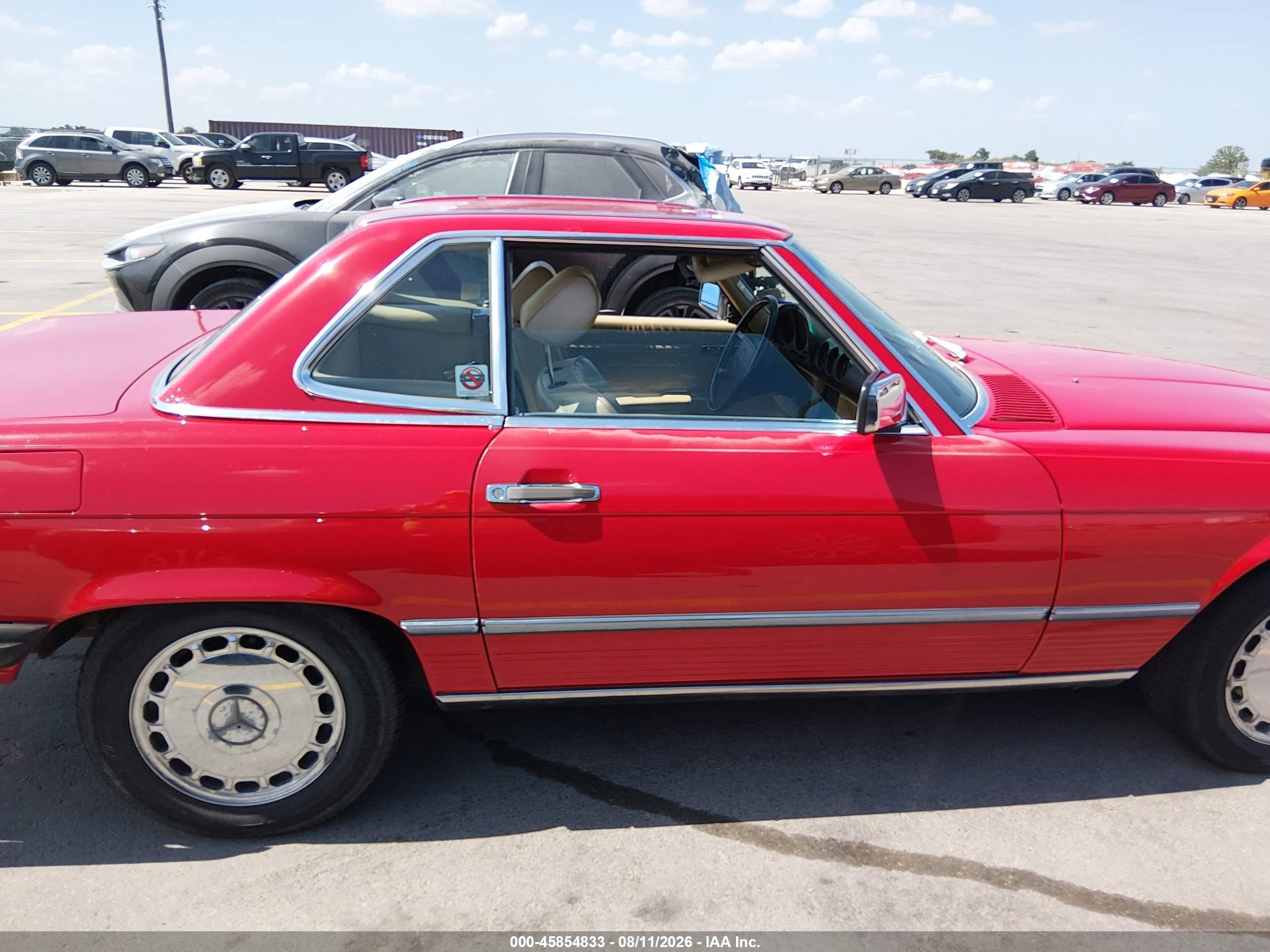 1989 Mercedes-benz 560 Sl Red vin: WDBBA48D3KA095878
