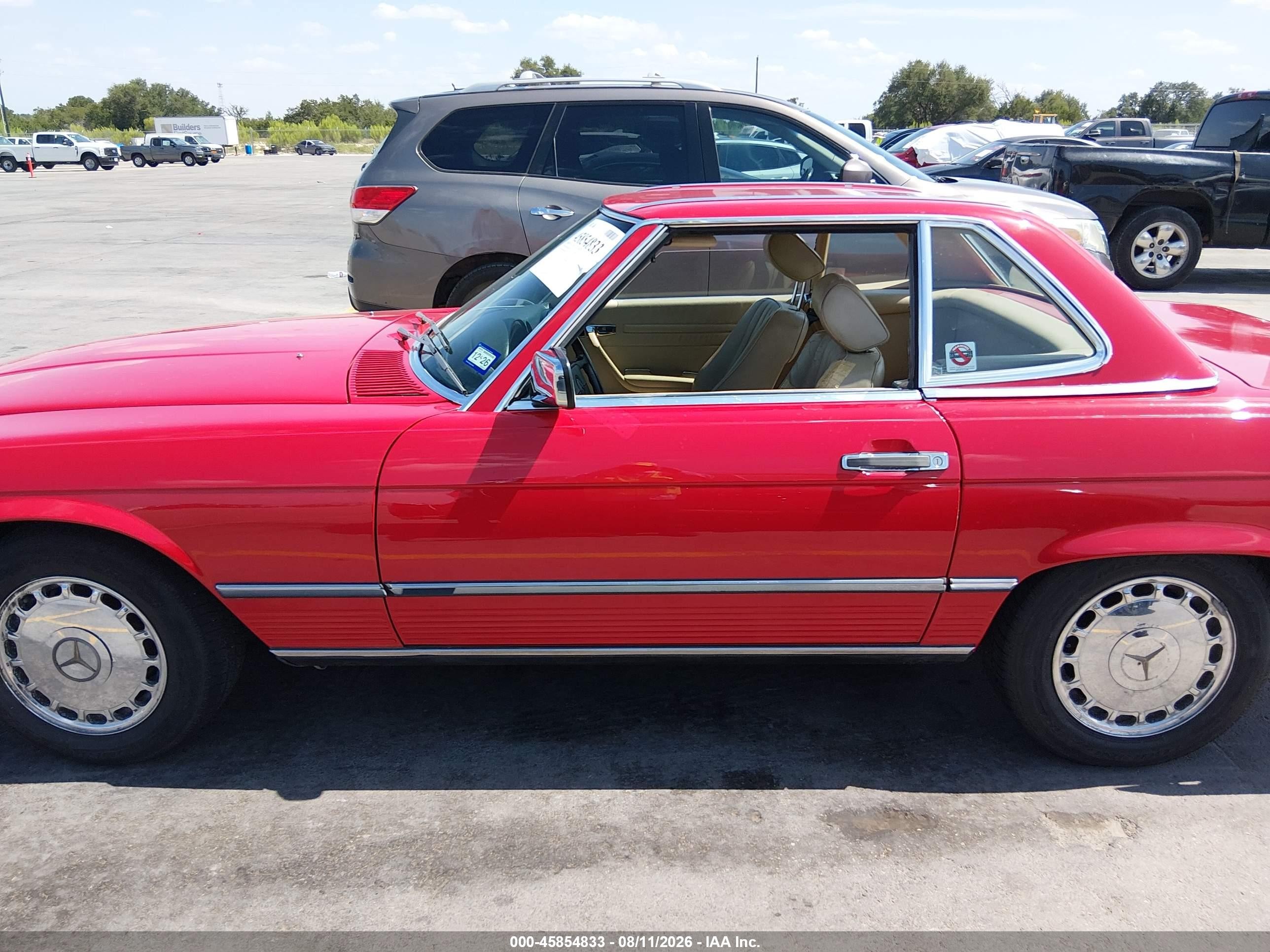 1989 Mercedes-benz 560 Sl Red vin: WDBBA48D3KA095878