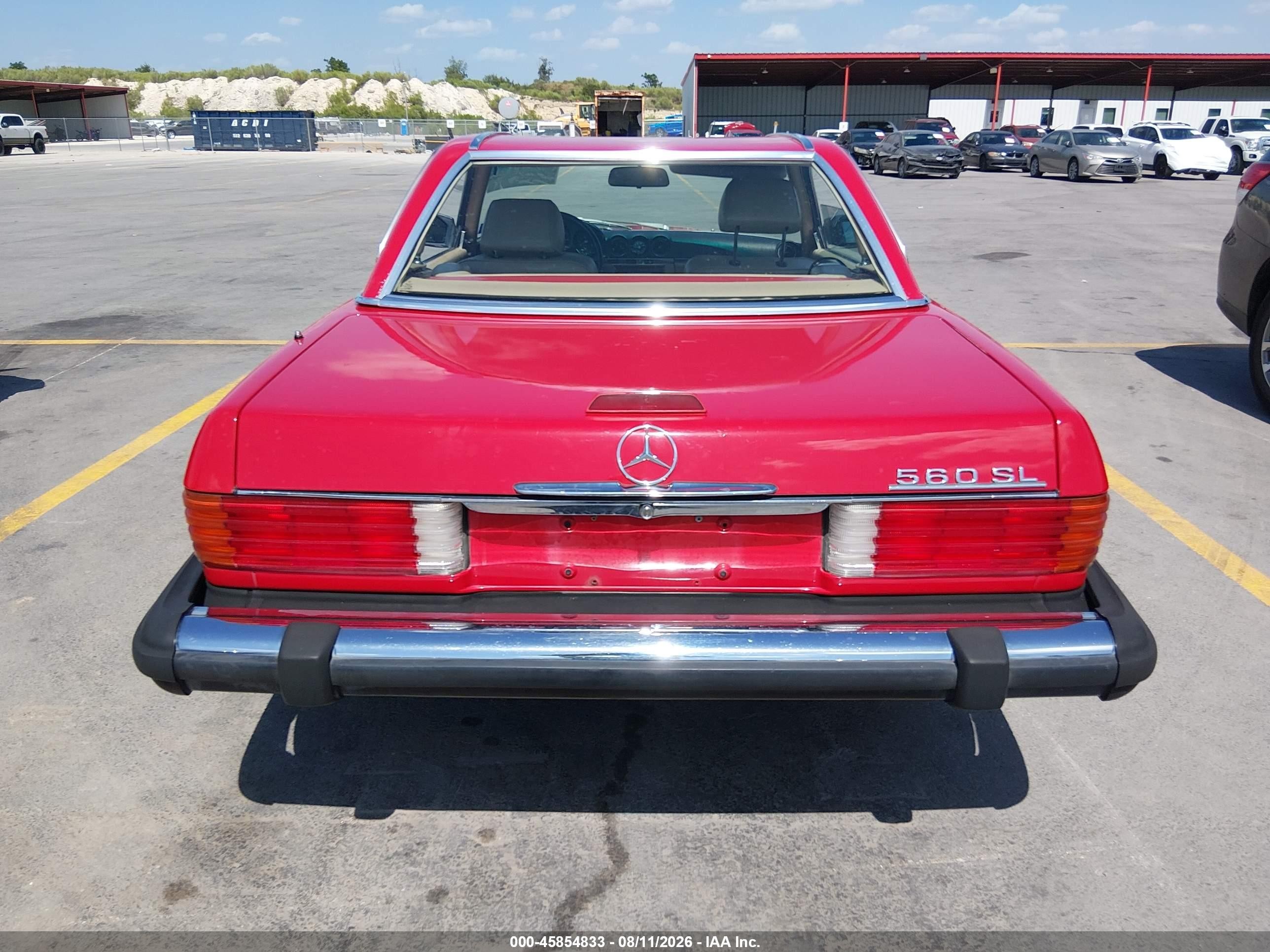 1989 Mercedes-benz 560 Sl Red vin: WDBBA48D3KA095878