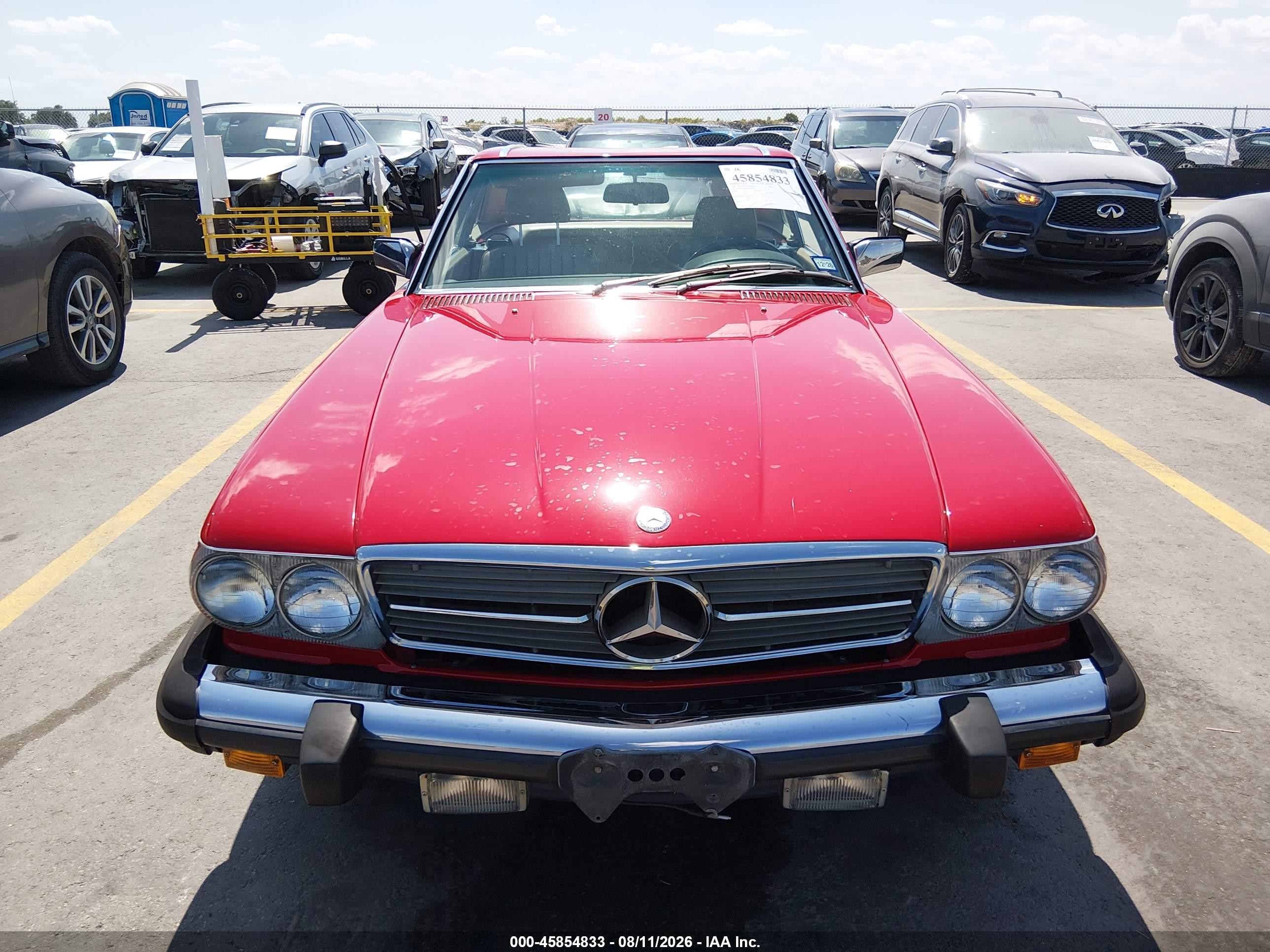 1989 Mercedes-benz 560 Sl Red vin: WDBBA48D3KA095878