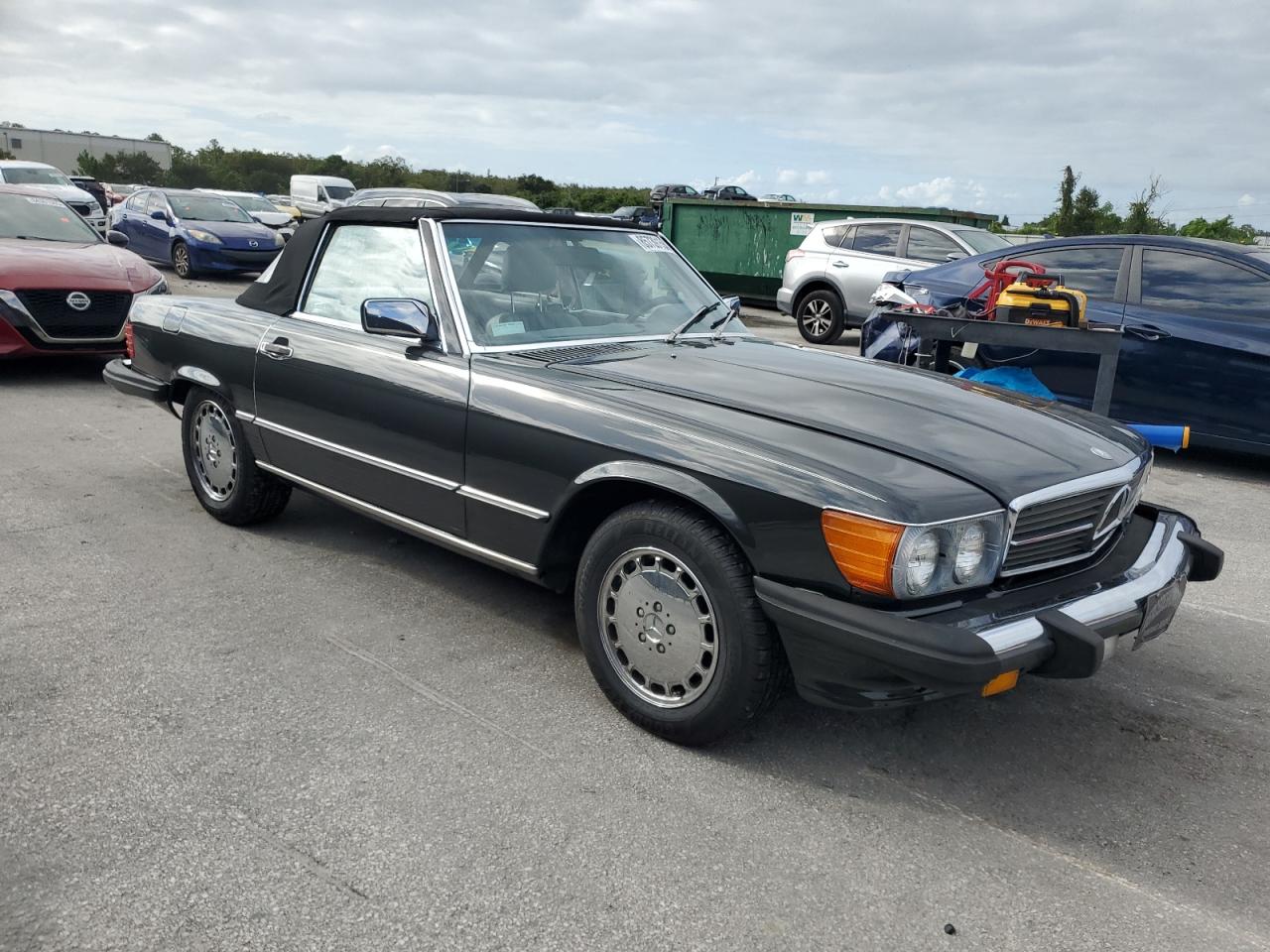 1987 Mercedes-benz 560 Sl Black vin: WDBBA48D4HA061845