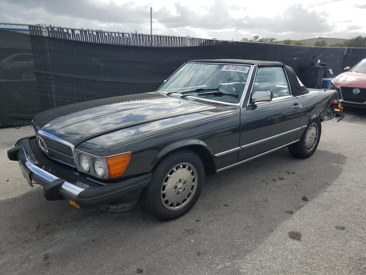 1987 Mercedes-benz 560 Sl Black vin: WDBBA48D4HA061845