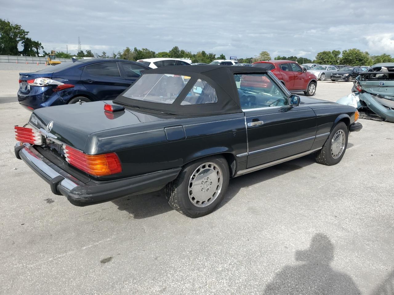 1987 Mercedes-benz 560 Sl Black vin: WDBBA48D4HA061845