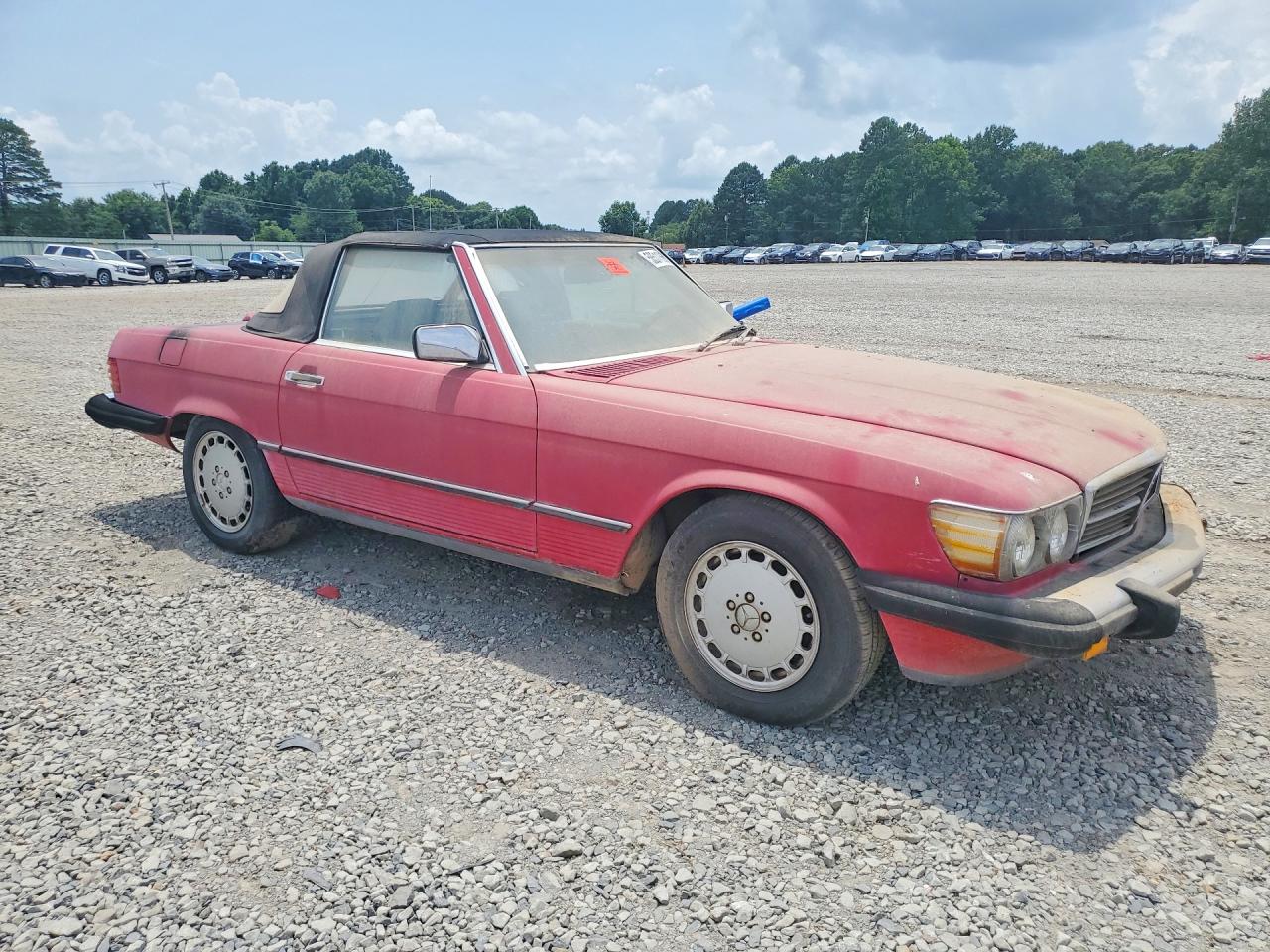 1987 Mercedes-benz 560 Sl Red vin: WDBBA48D4HA069993