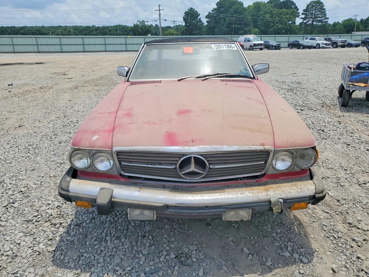1987 Mercedes-benz 560 Sl Red vin: WDBBA48D4HA069993