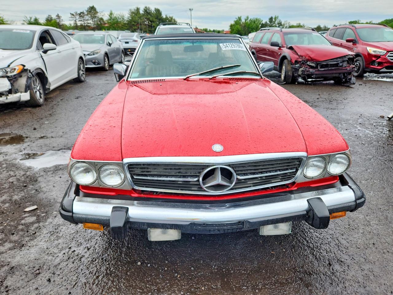 1988 Mercedes-benz 560 Sl Red vin: WDBBA48D4JA079963