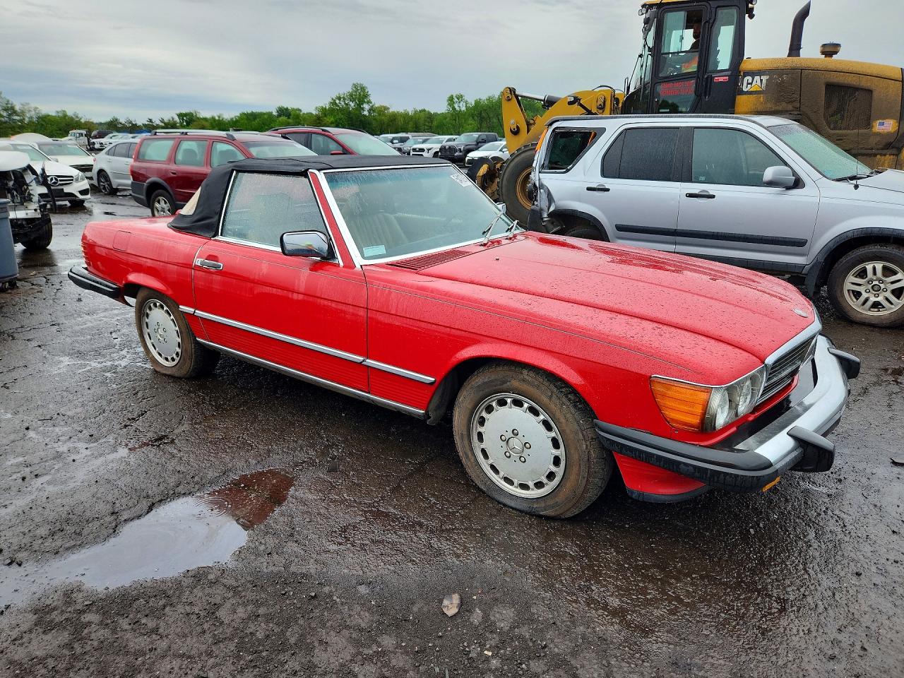 1988 Mercedes-benz 560 Sl Red vin: WDBBA48D4JA079963