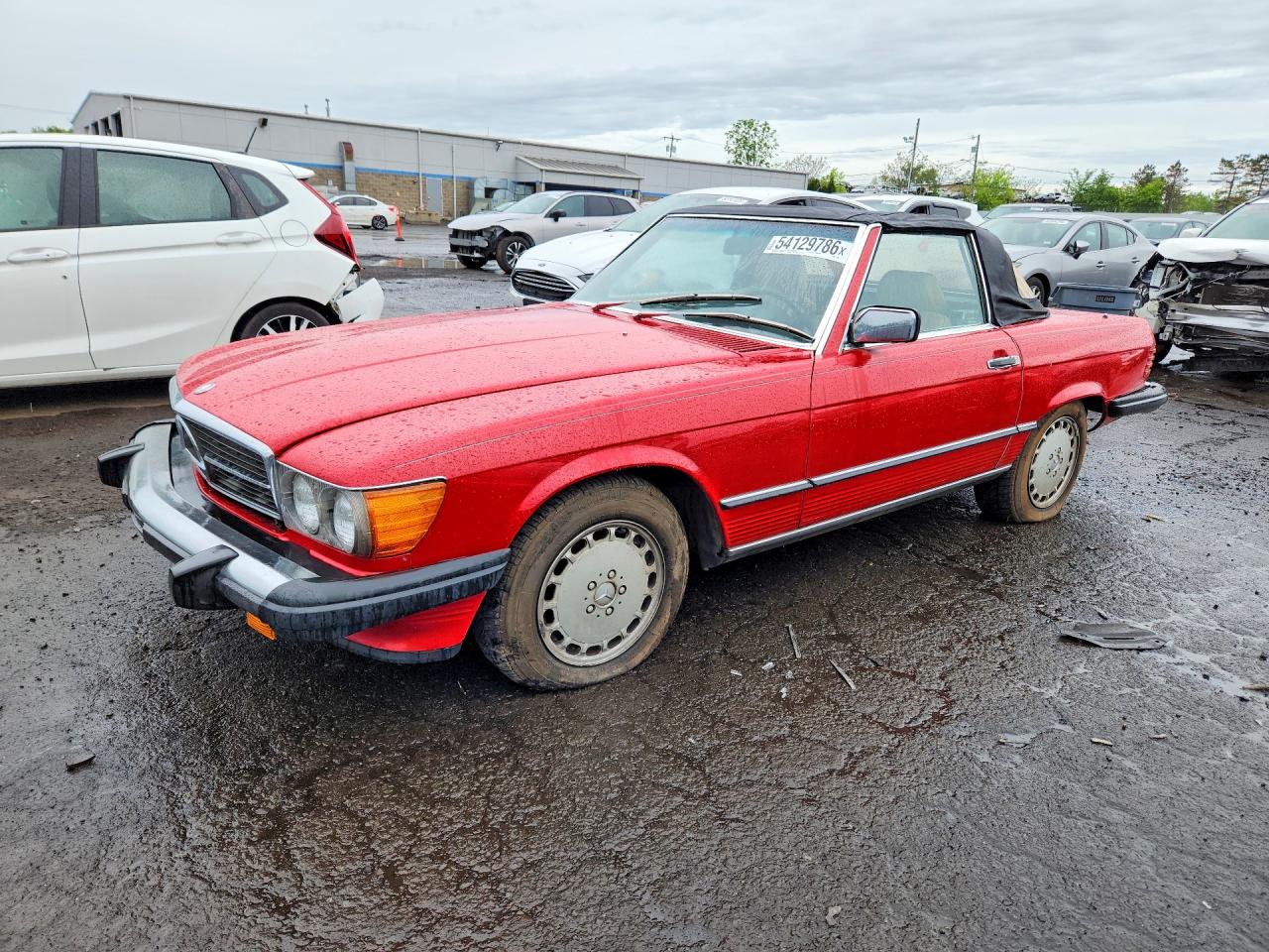1988 Mercedes-benz 560 Sl Red vin: WDBBA48D4JA079963