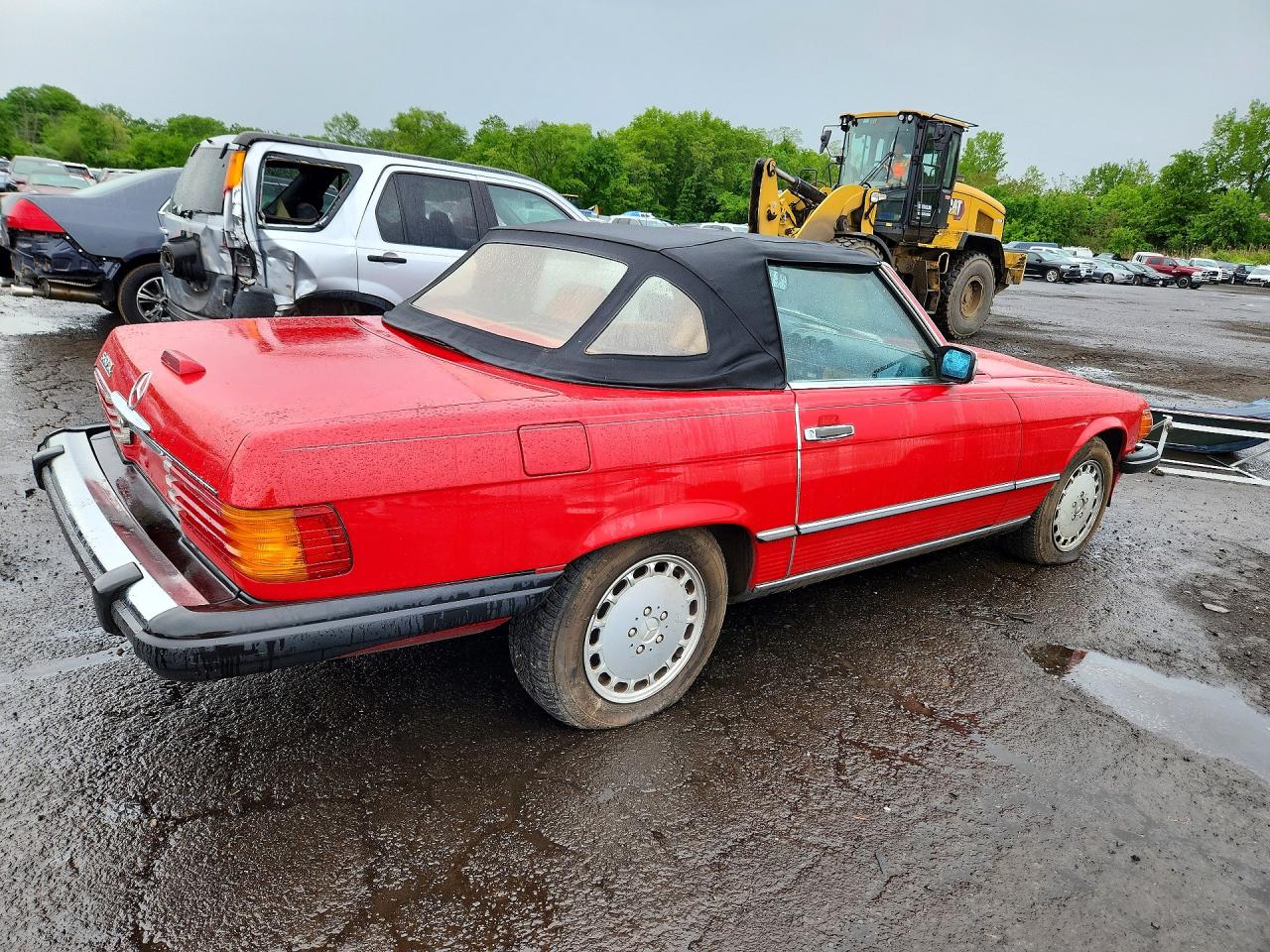 1988 Mercedes-benz 560 Sl Red vin: WDBBA48D4JA079963